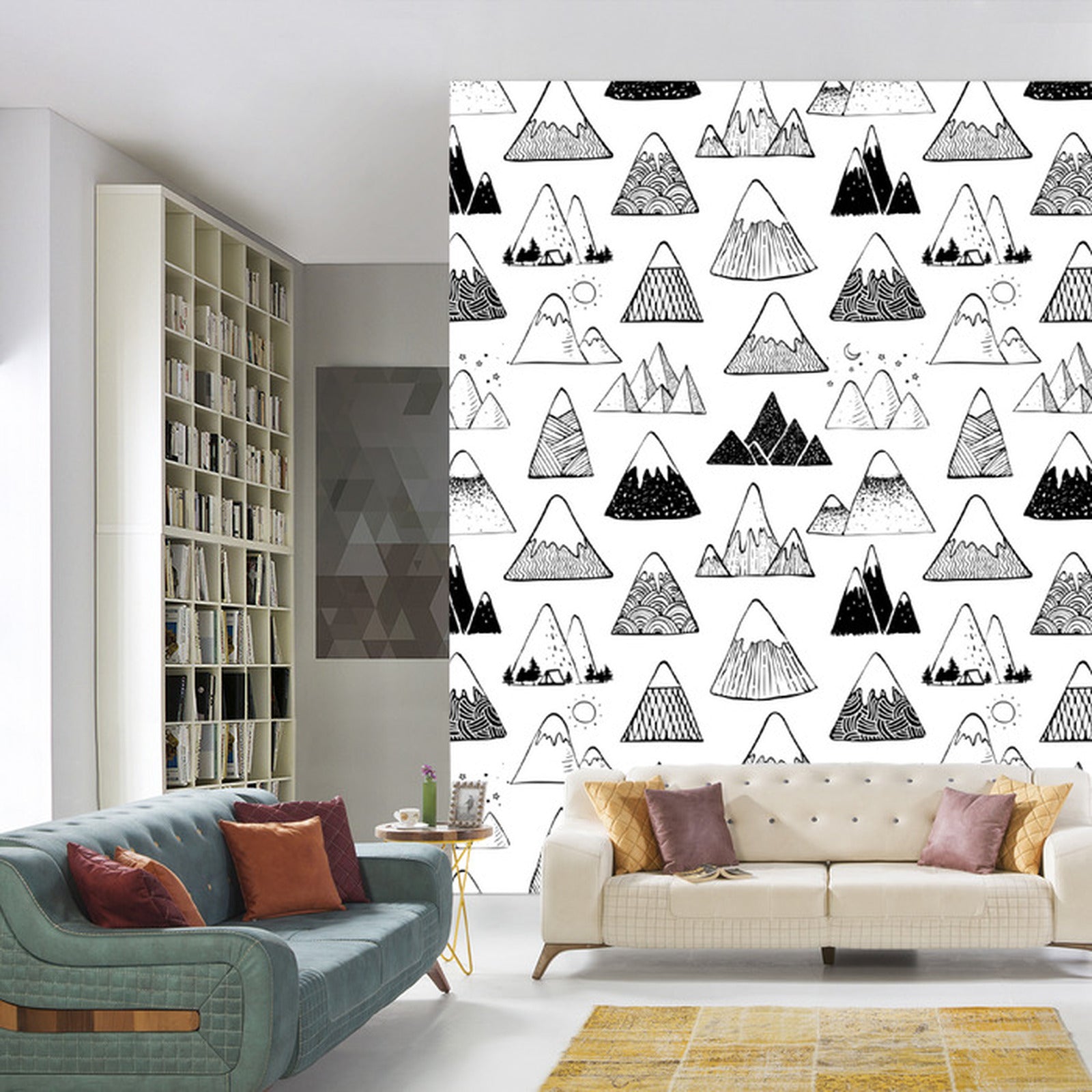 Fototapet Innsjø I Fjellene