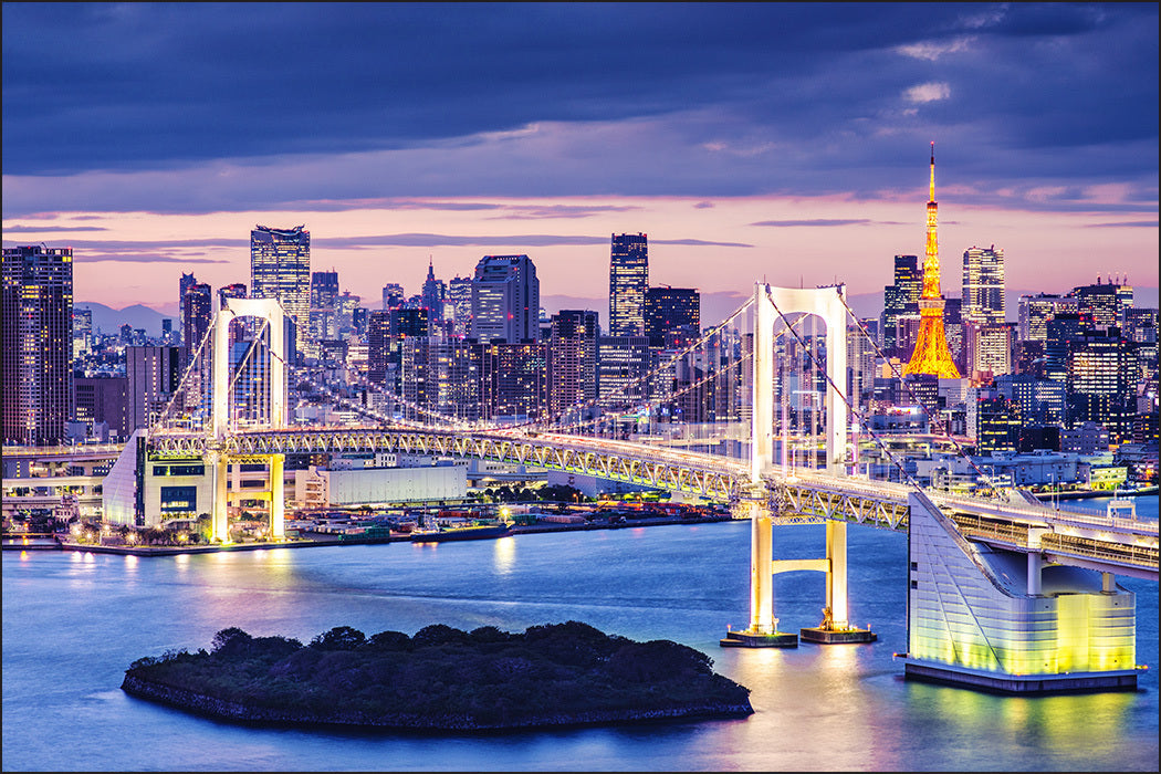 Fototapet Rainbow Bridge I Tokyo