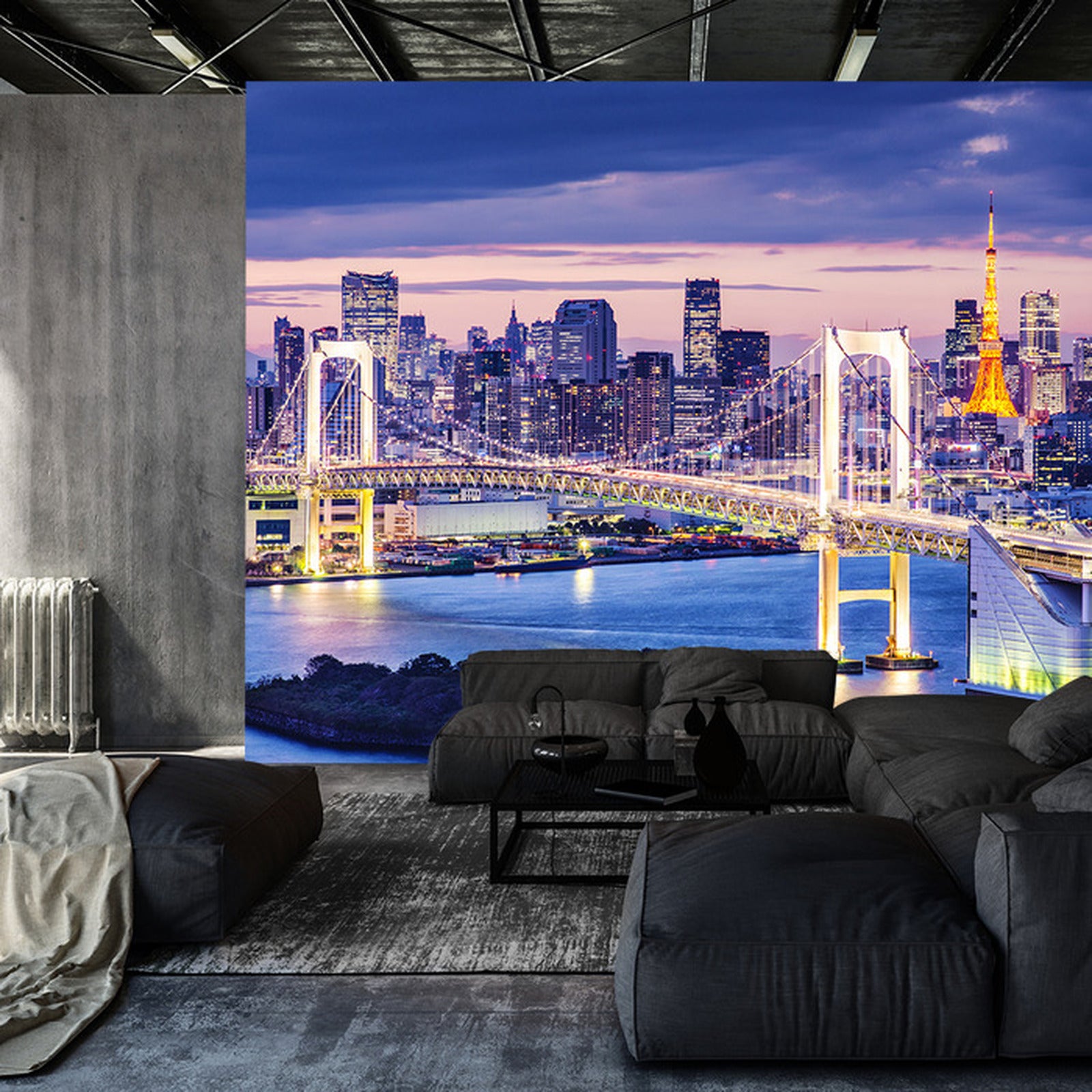 Fototapet Rainbow Bridge I Tokyo