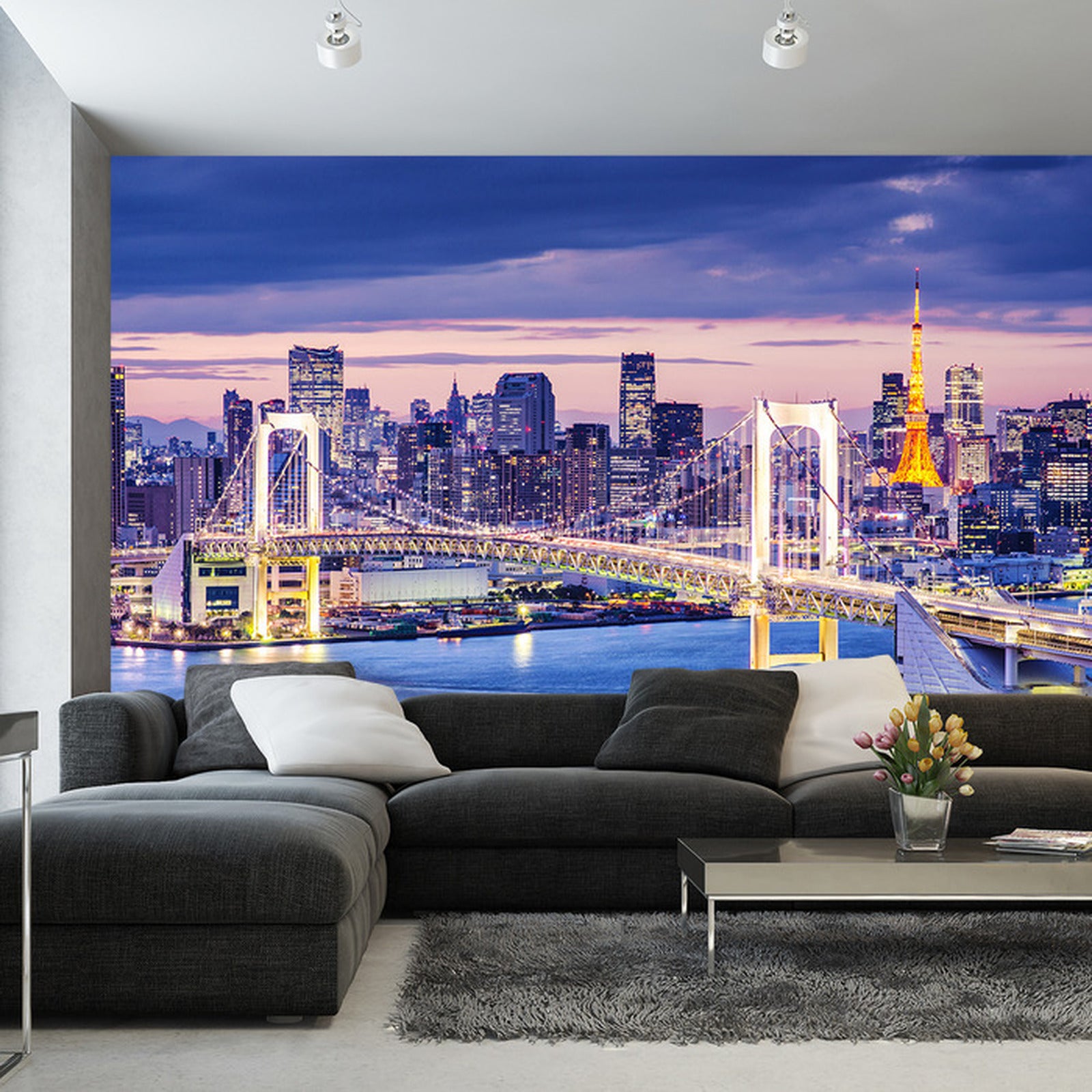 Fototapet Rainbow Bridge I Tokyo