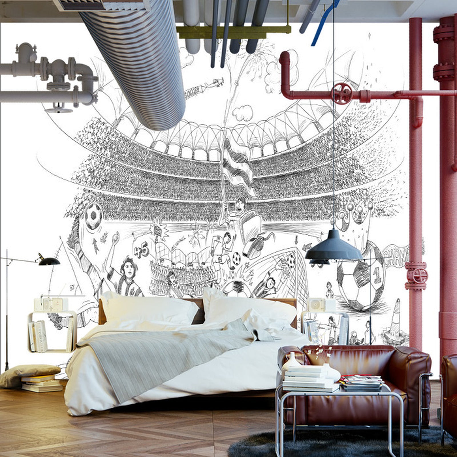 Fototapet Fotballstadion