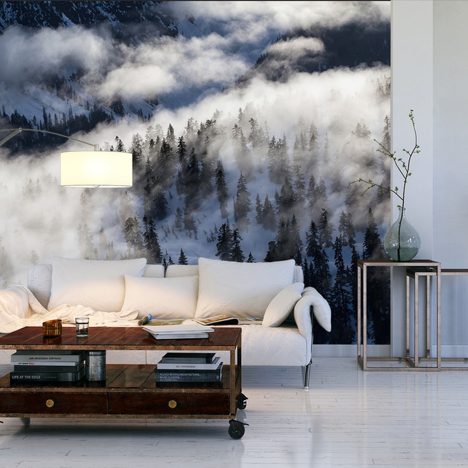 Fototapet Skog I Tåke