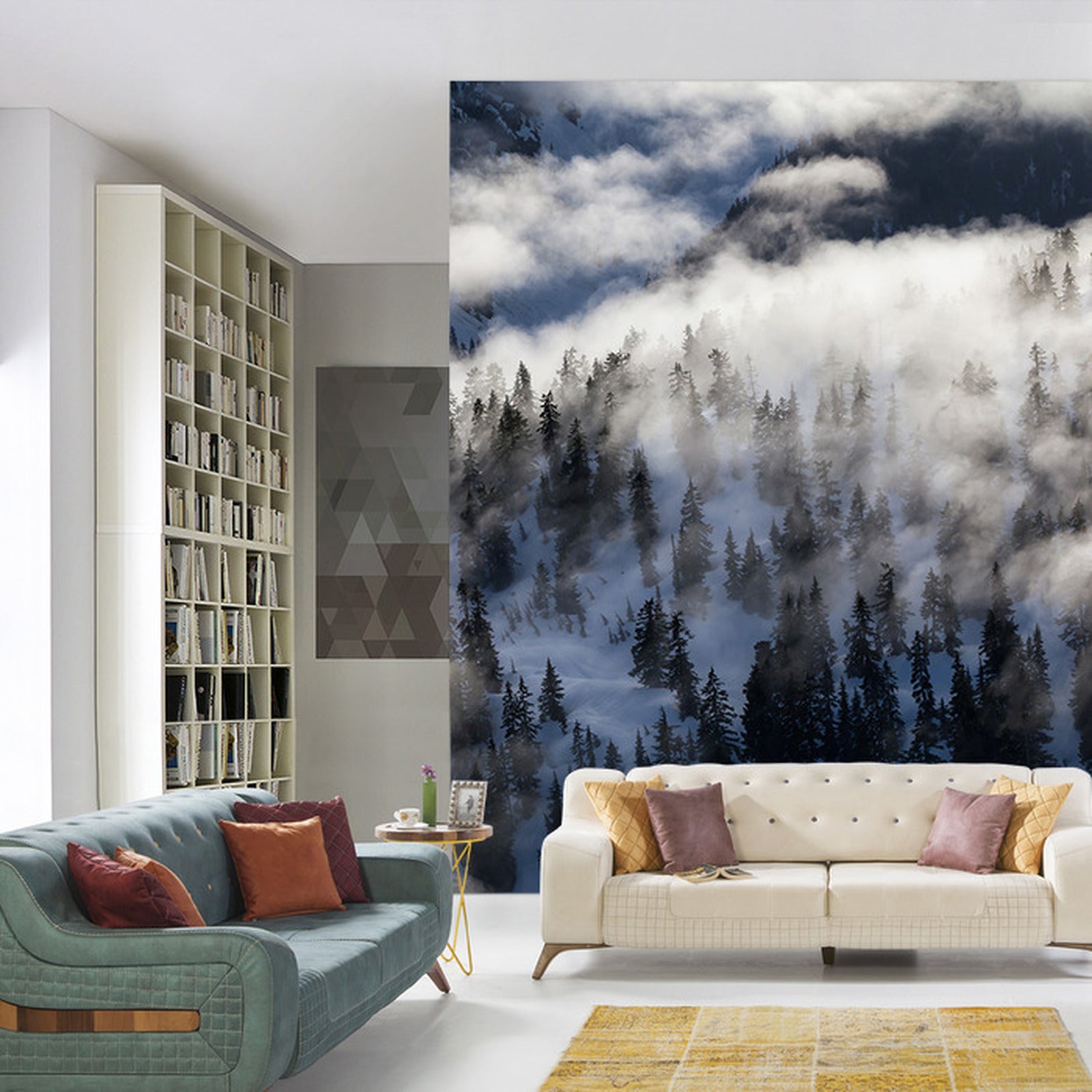 Fototapet Skog I Tåke