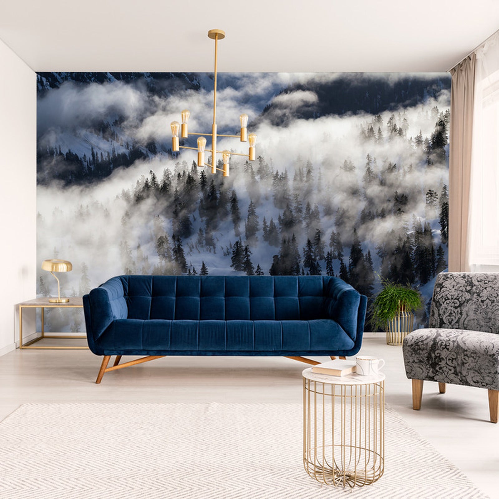 Fototapet Skog I Tåke