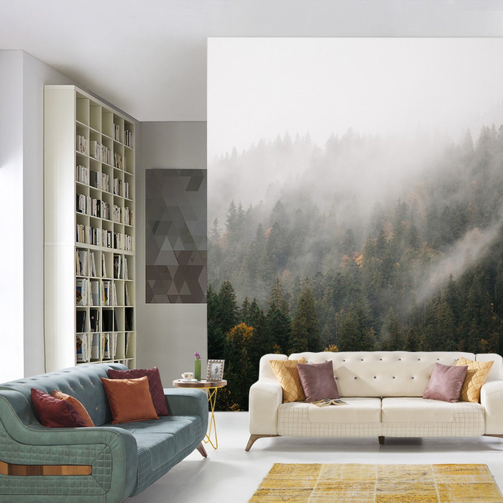 Fototapet Skog I Tåke 4