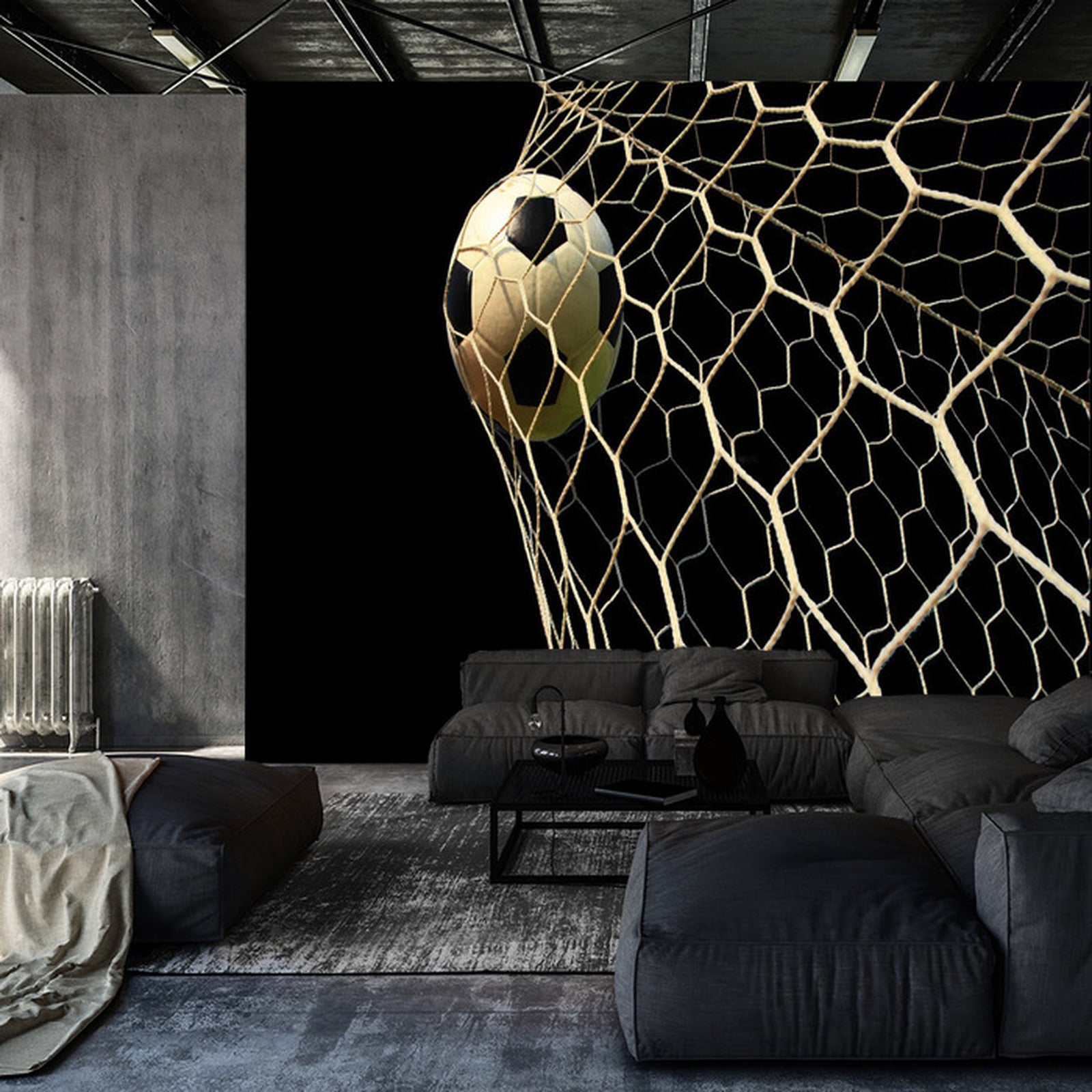 Fototapet Fotball I Mål