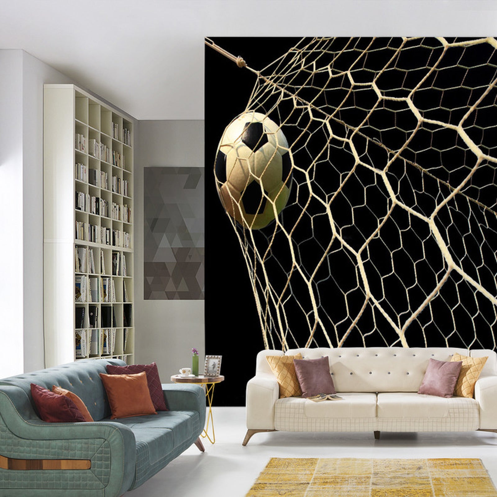 Fototapet Fotball I Mål