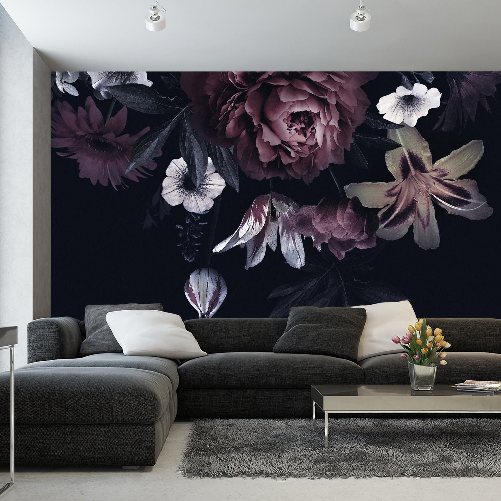 Fototapet Peoner Og Liljer