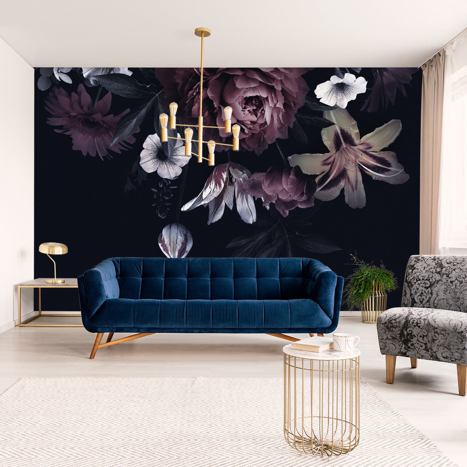 Fototapet Peoner Og Liljer