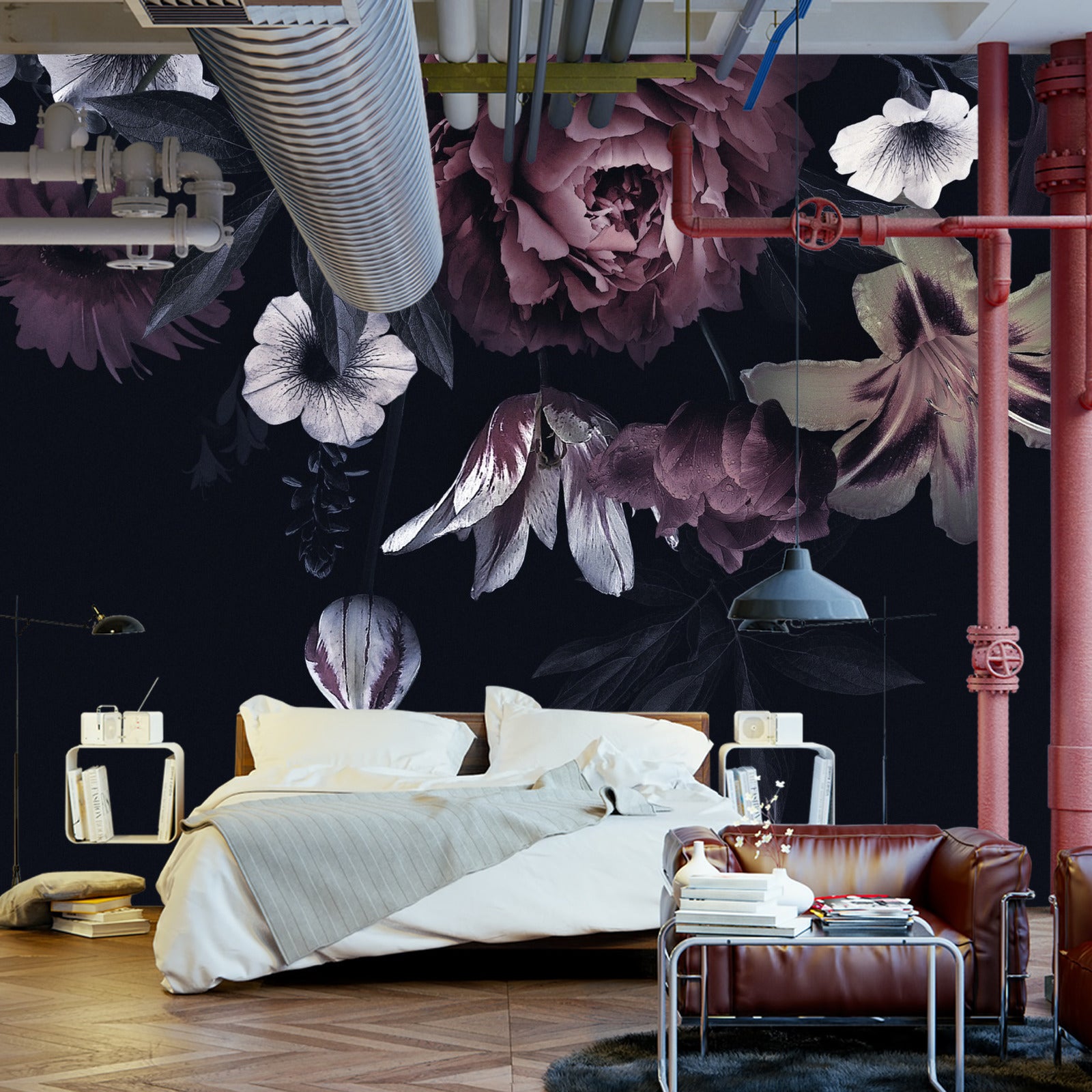 Fototapet Peoner Og Liljer