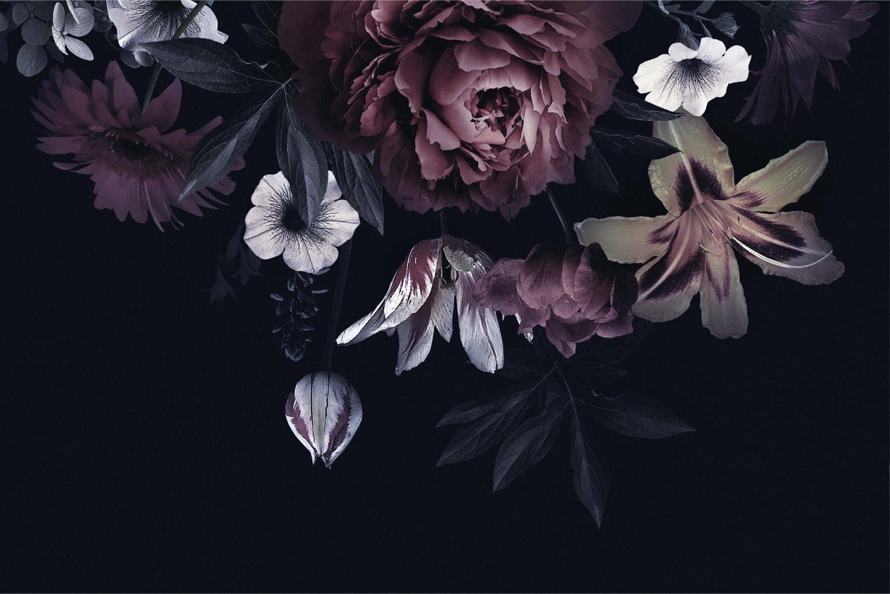 Fototapet Peoner Og Liljer