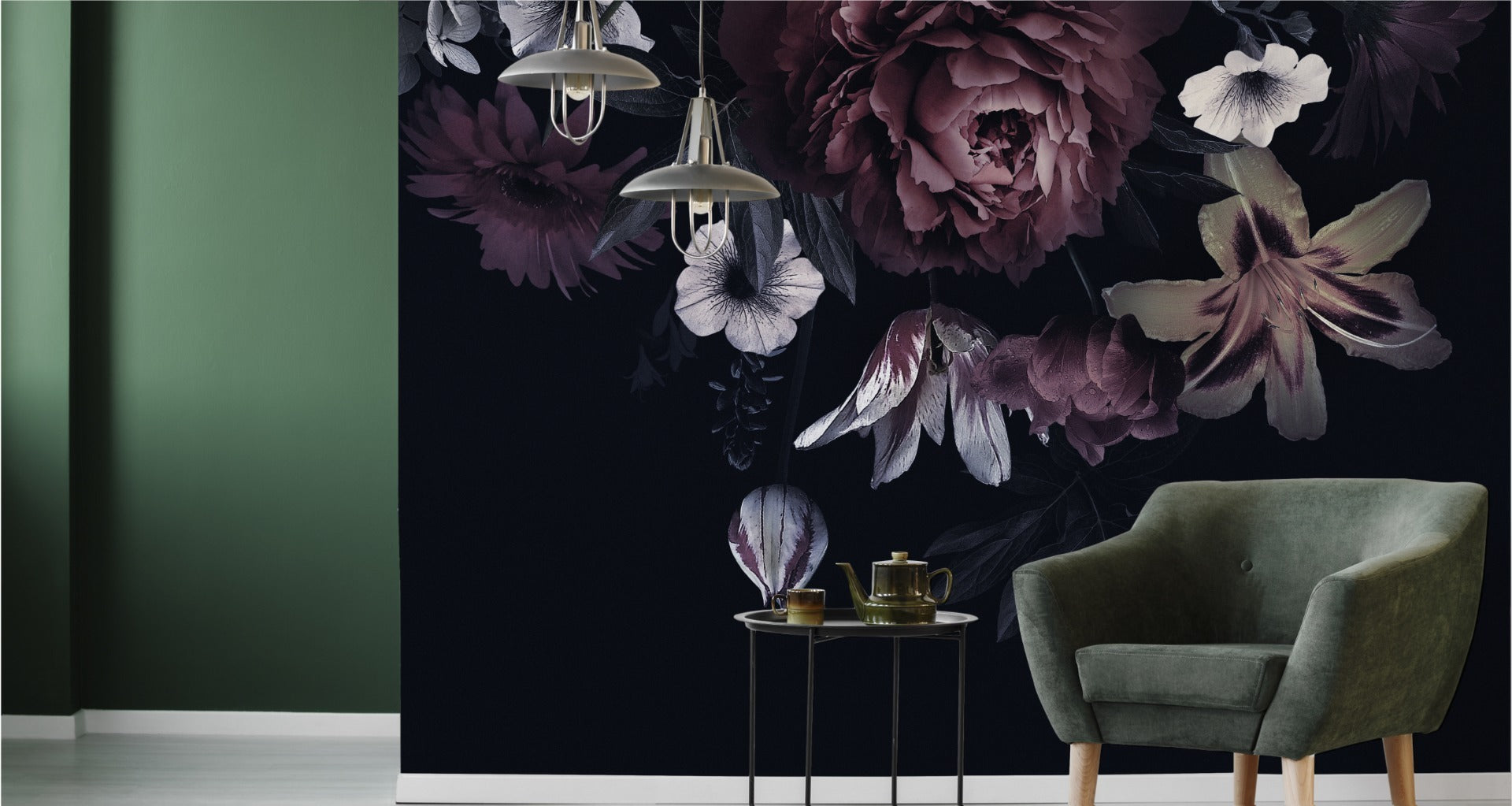 Fototapet Peoner Og Liljer