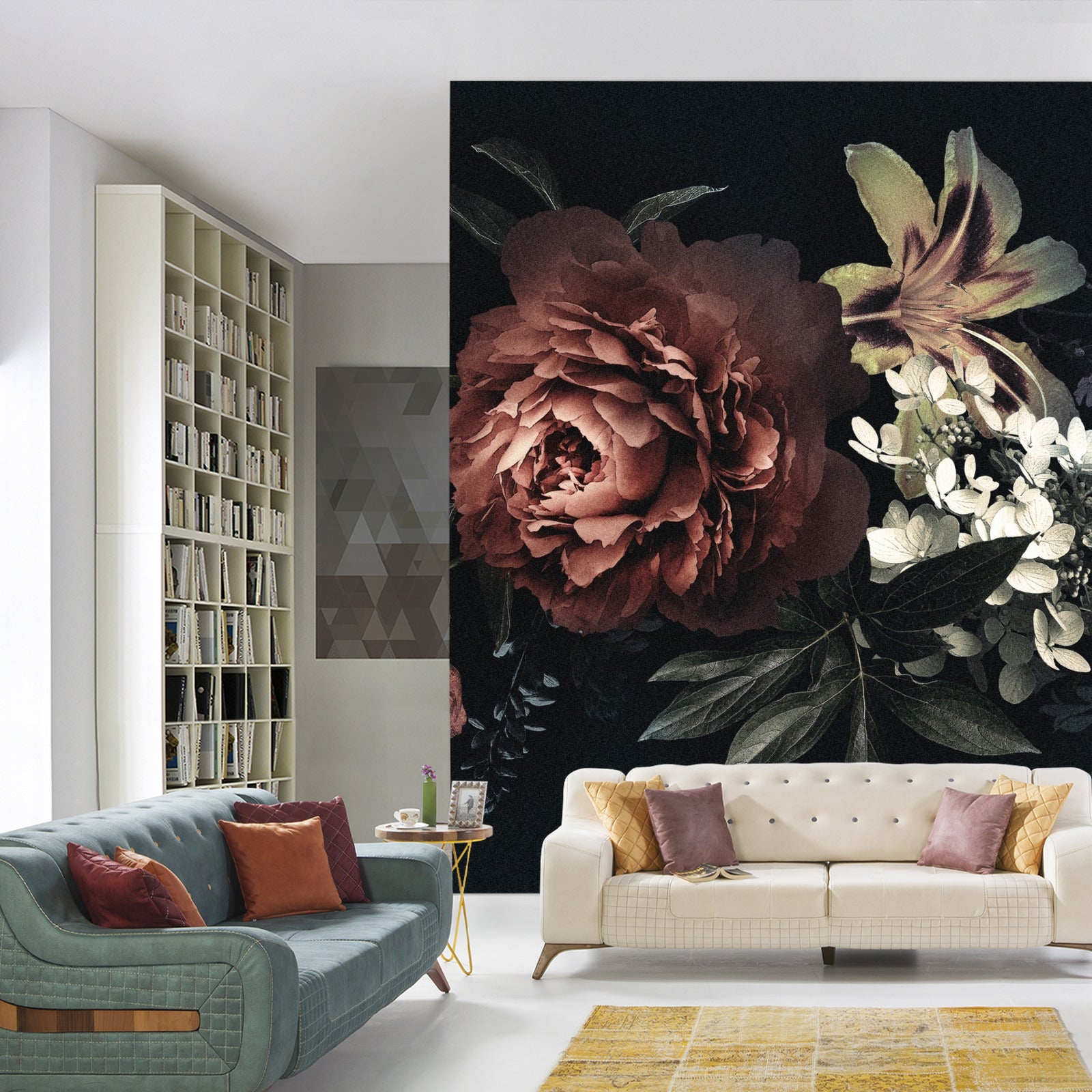 Fototapet Vintage Bukett Med Peoner