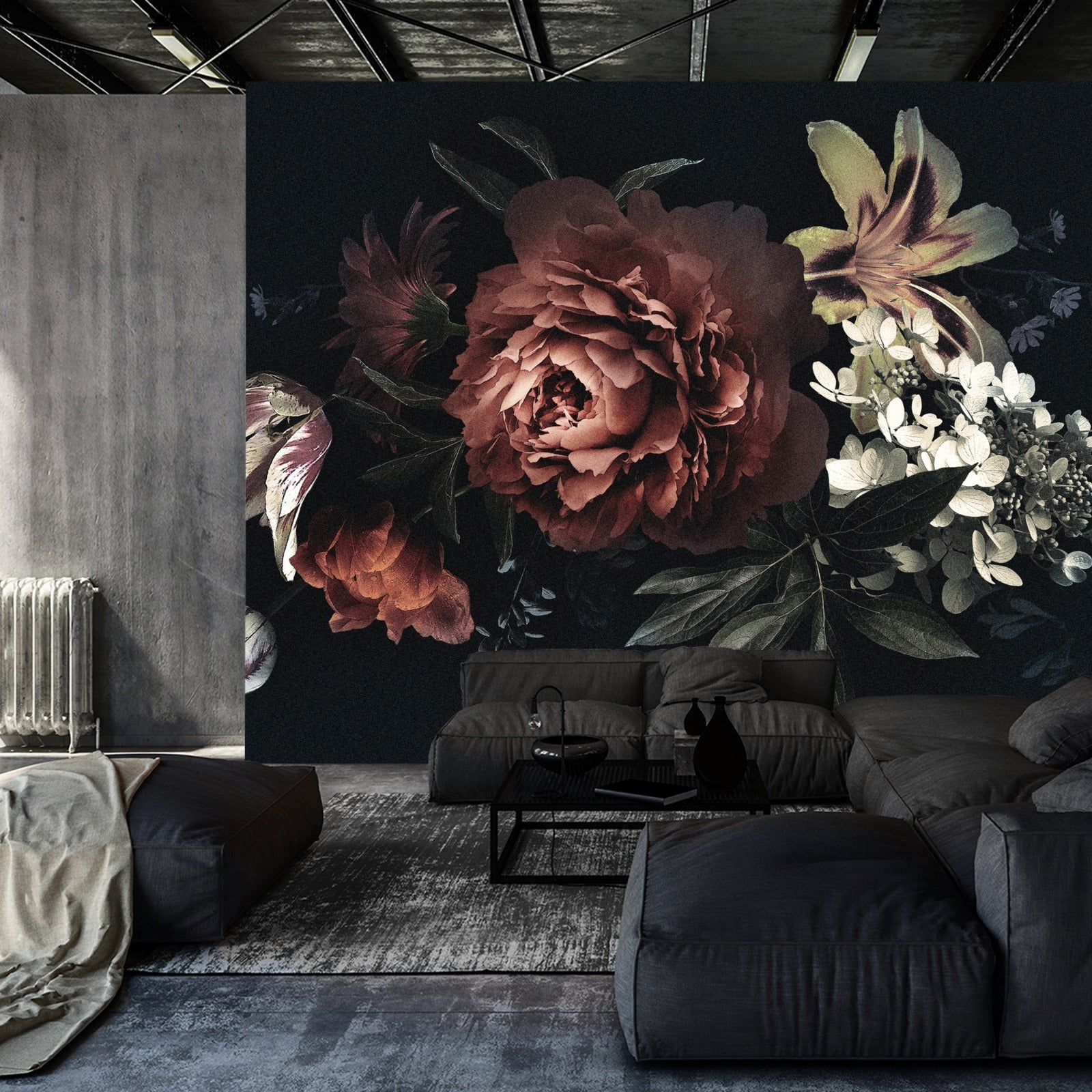 Fototapet Vintage Bukett Med Peoner