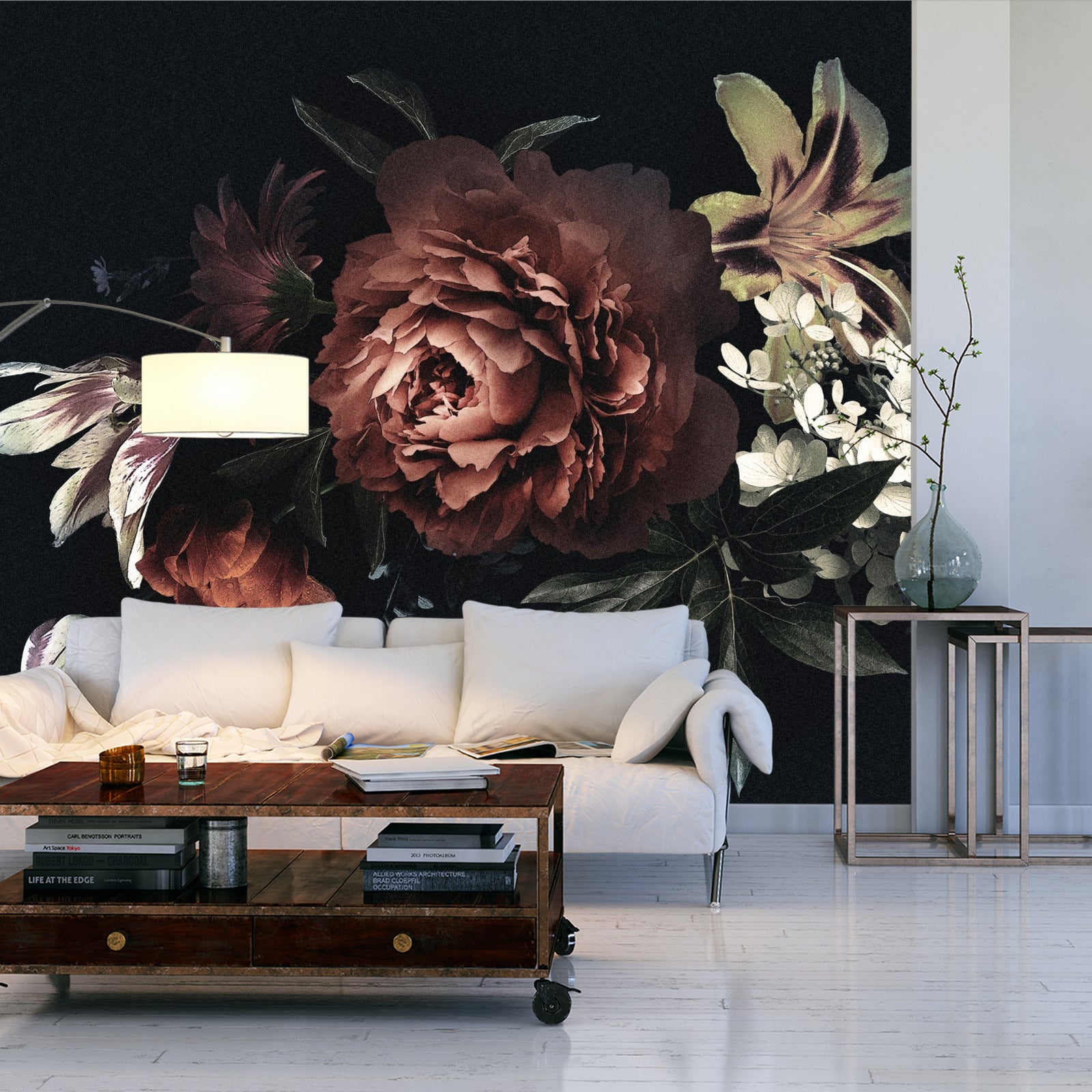 Fototapet Vintage Bukett Med Peoner