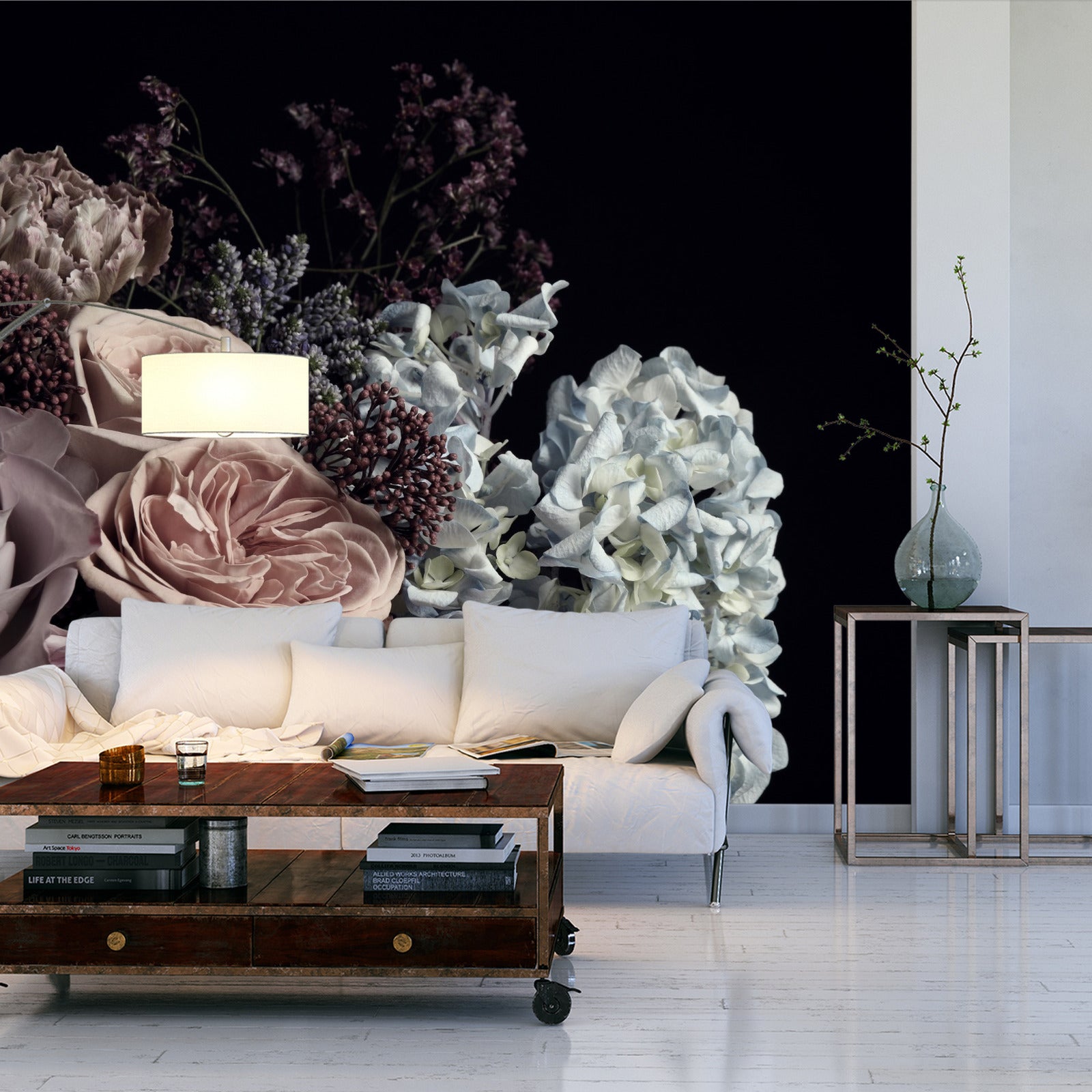 Fototapet Bukett Med Peoner Og Roser