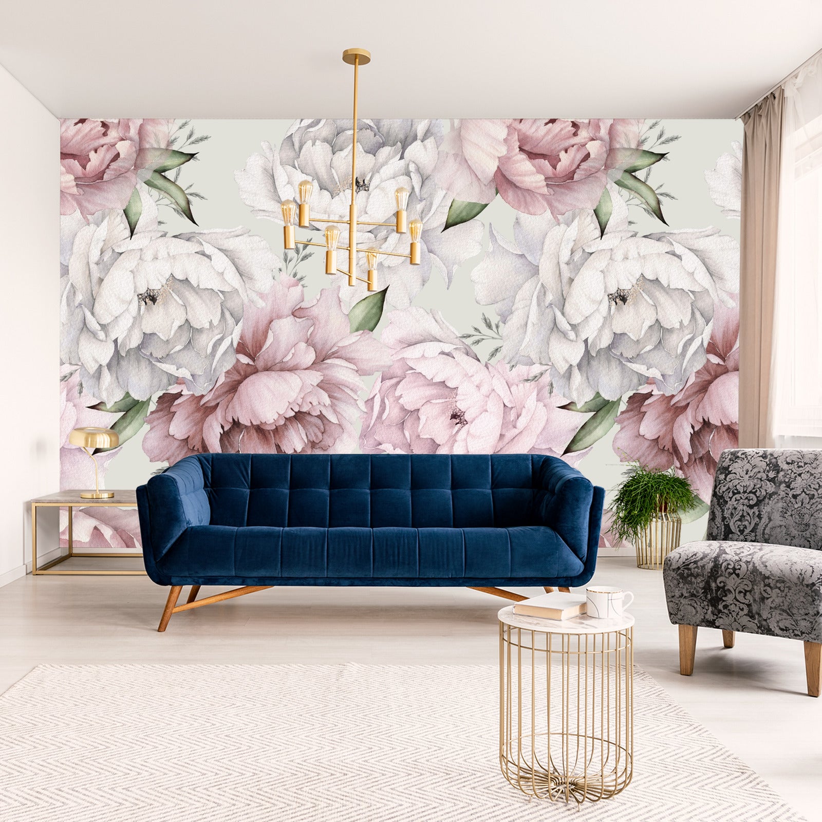 Fototapet Peonblomster I Pastell