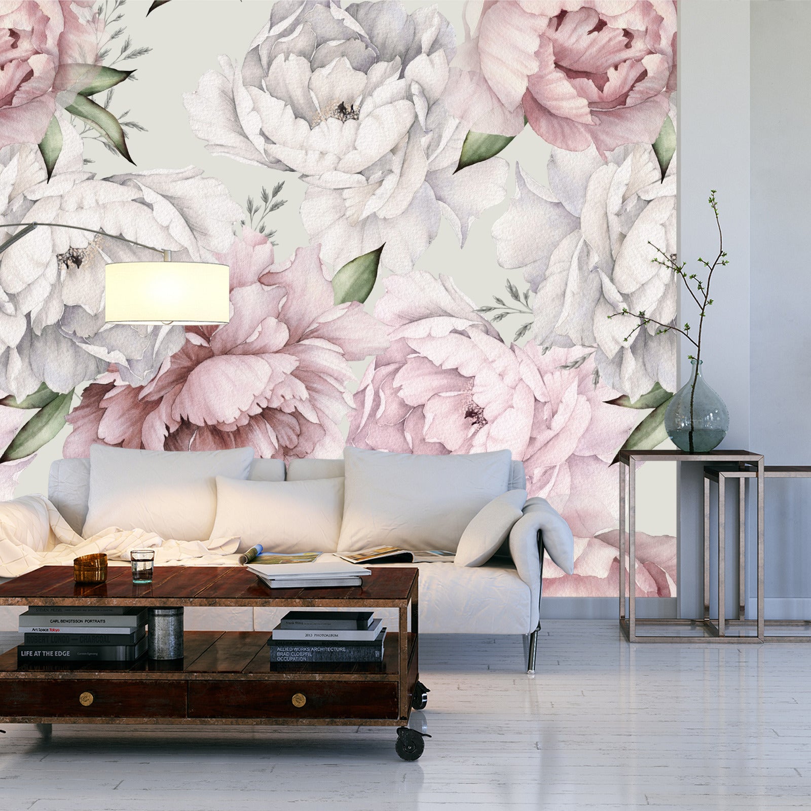 Fototapet Peonblomster I Pastell