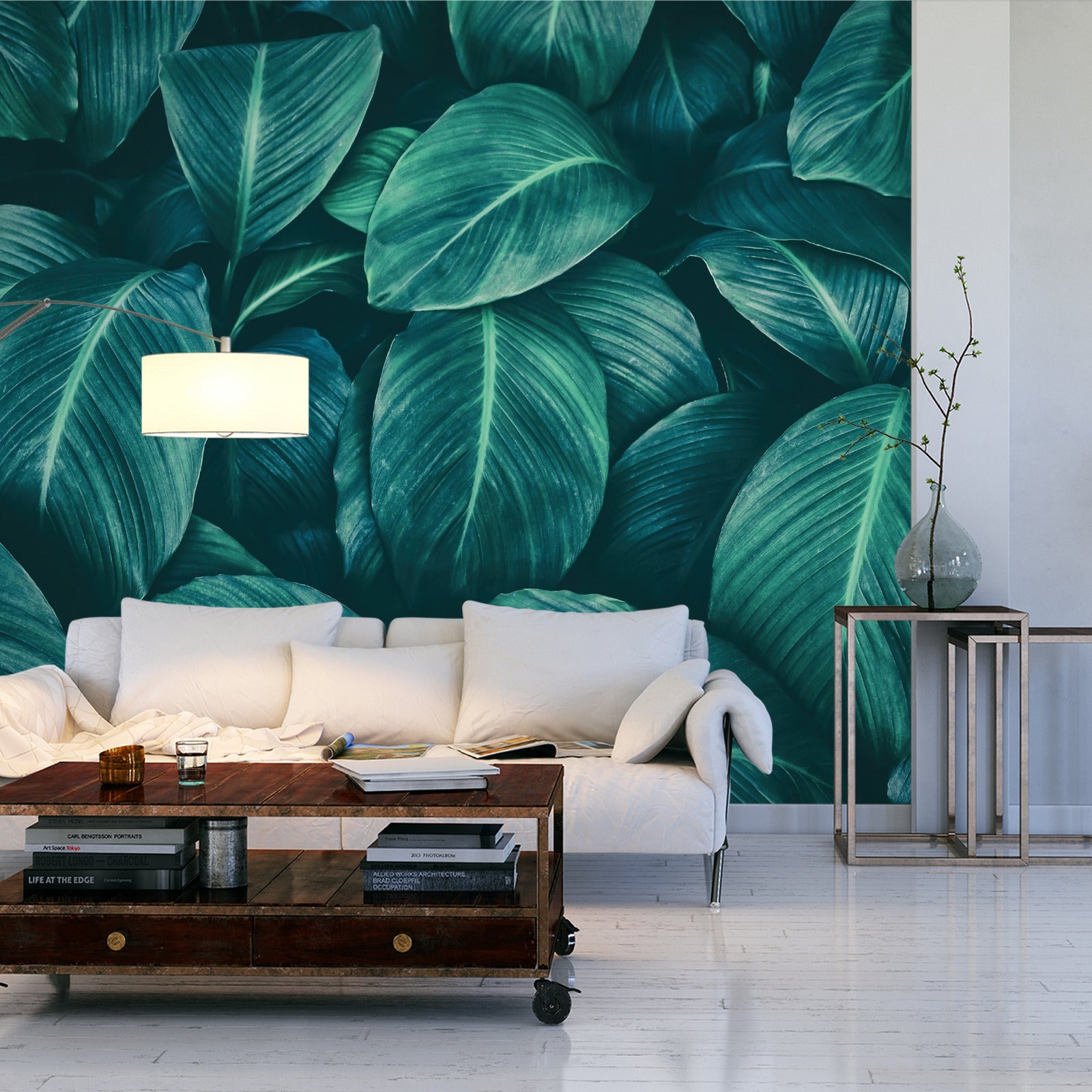 Fototapet Mørke Tropiske Blader