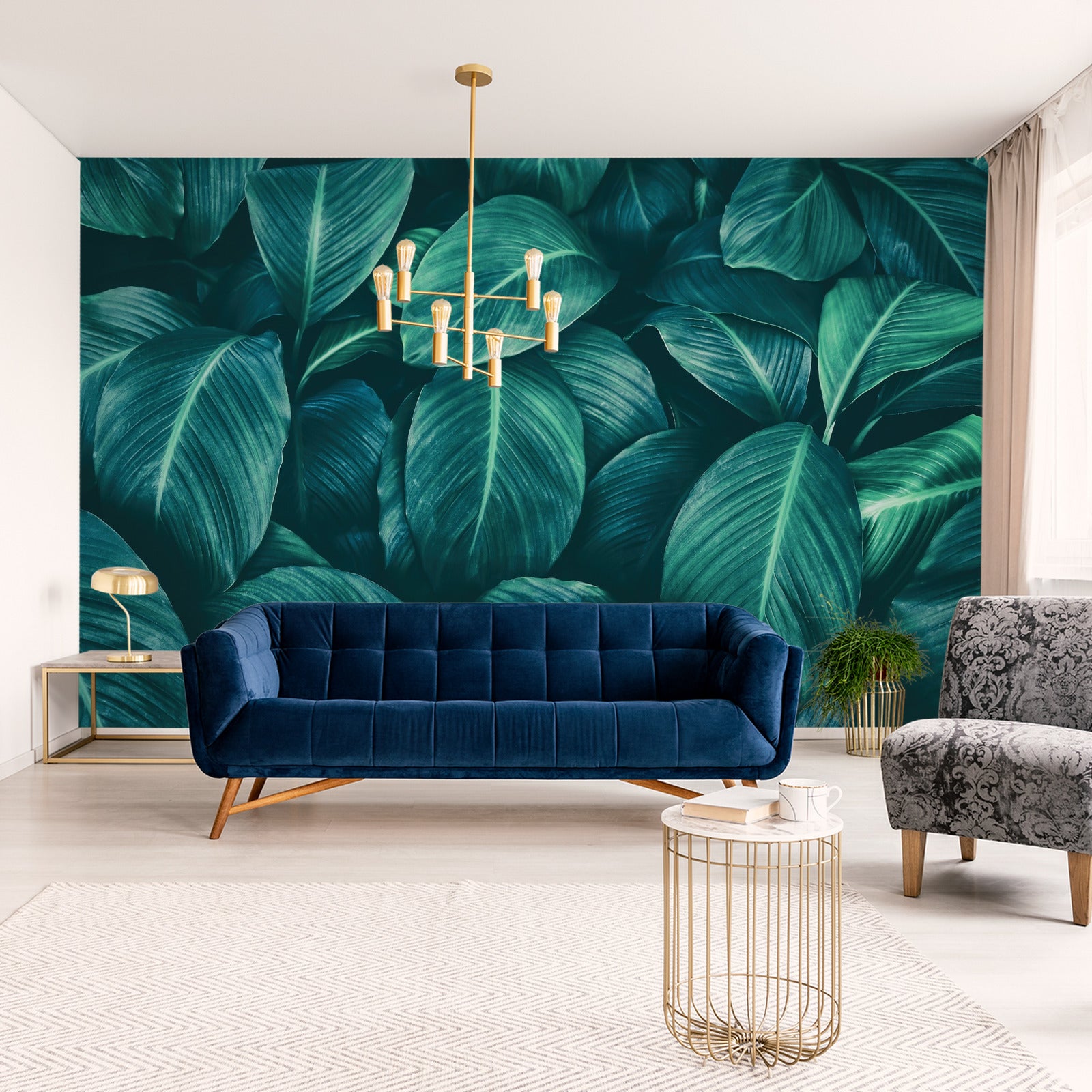 Fototapet Mørke Tropiske Blader