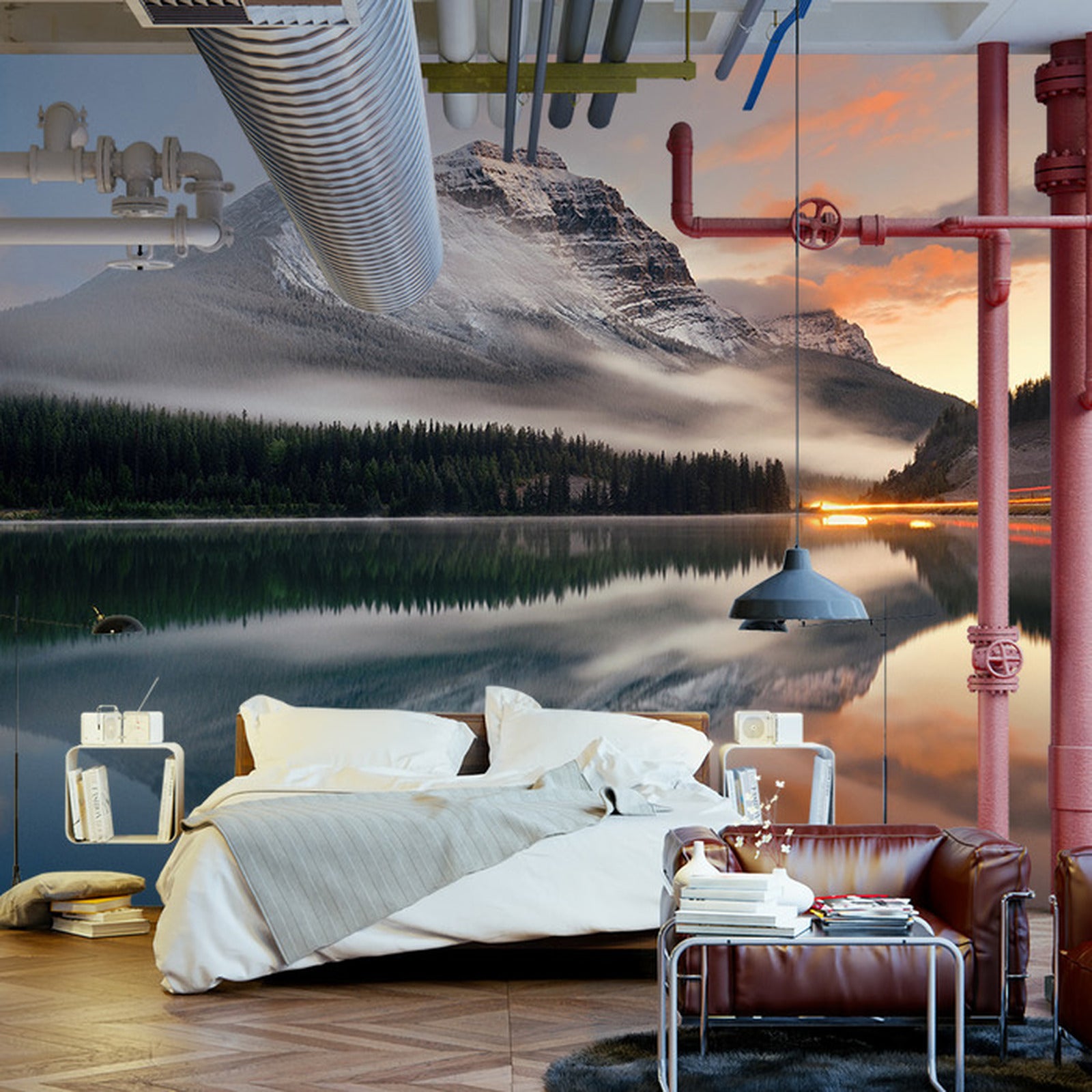 Fototapet Landskap Innsjø