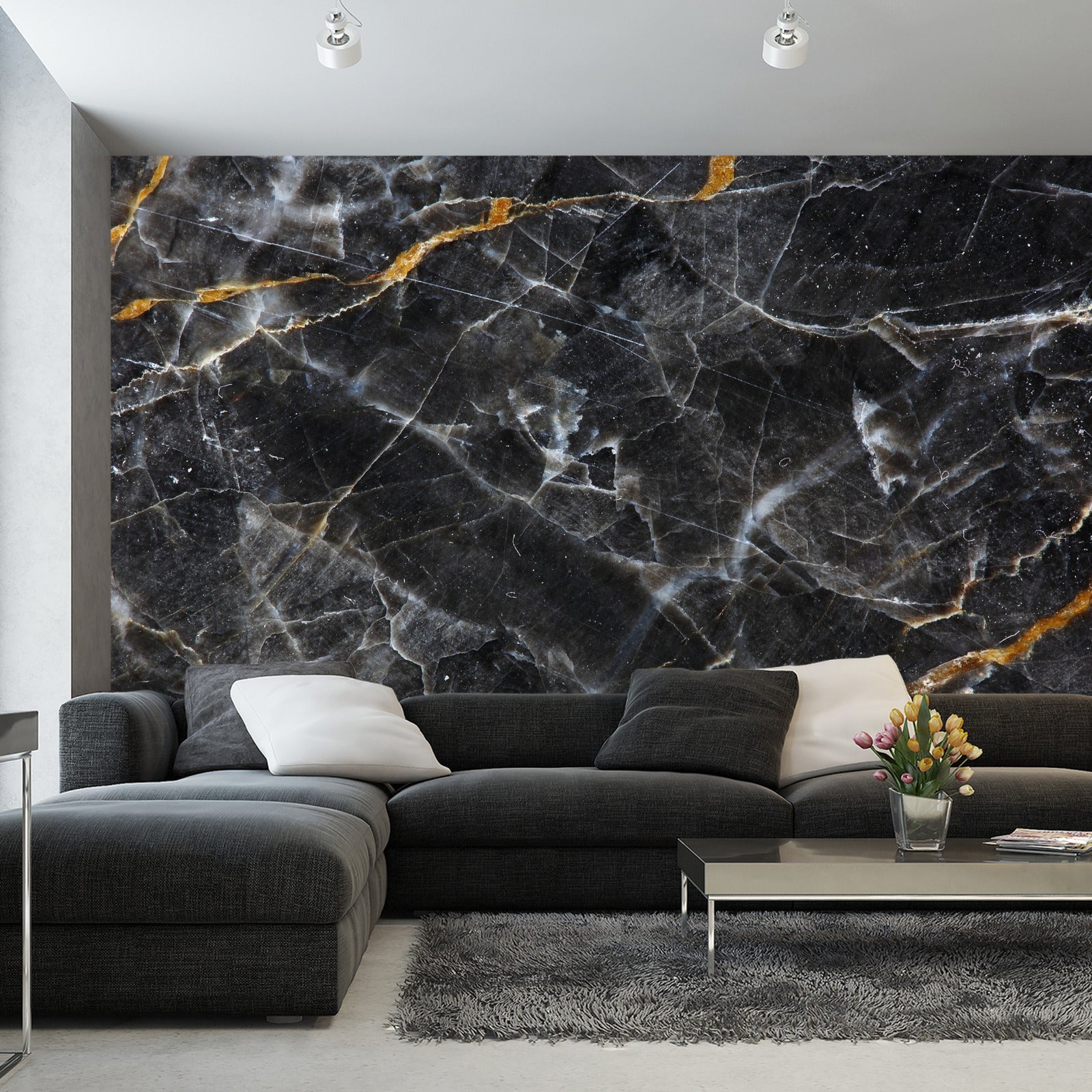 Fototapet Marmor I Gråtoner