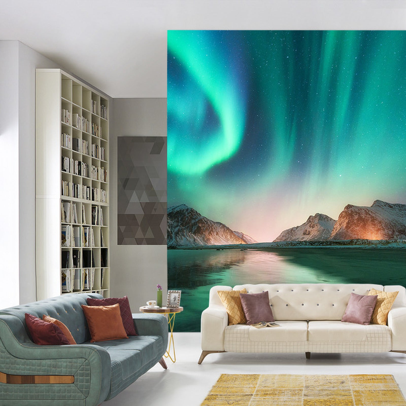 Fototapet Landskap Nordlys