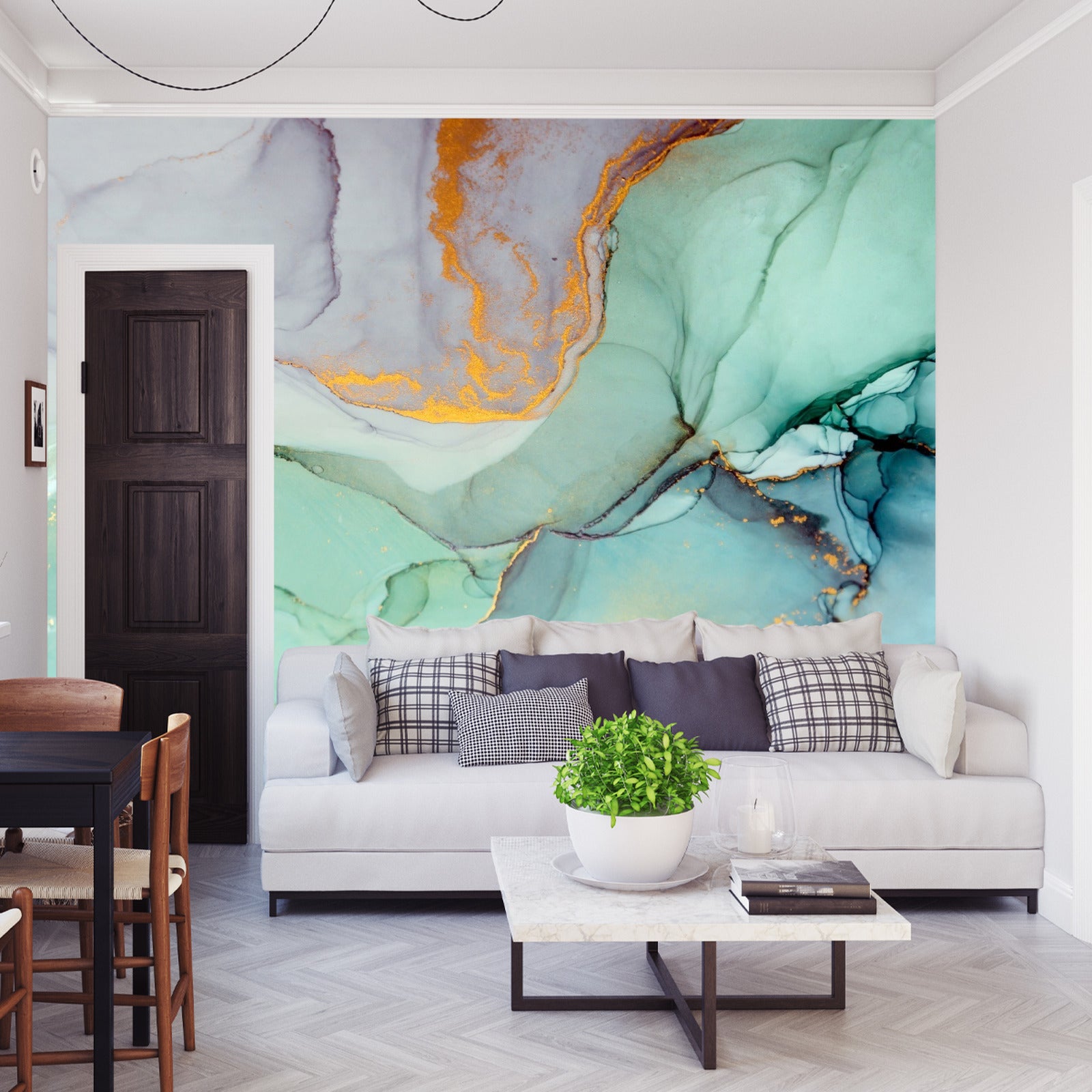 Fototapet Farget Dekorativ Marmor