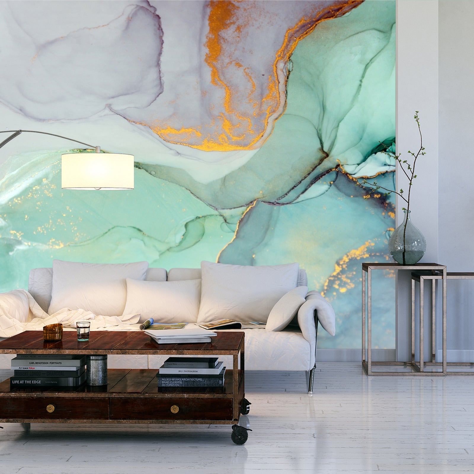 Fototapet Farget Dekorativ Marmor