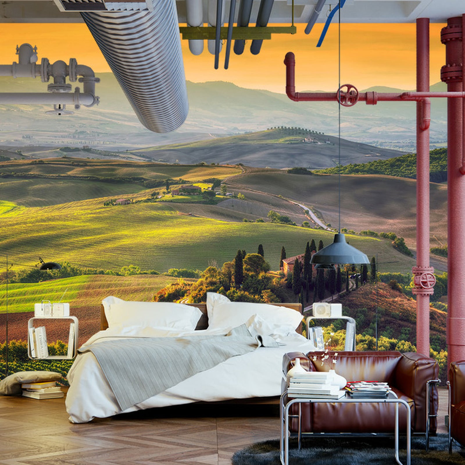 Fototapet Landskapsfelt 3D