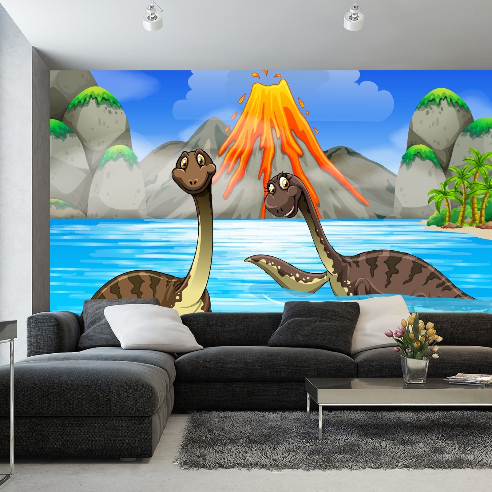 Fototapet Dinosaurer I Vannet