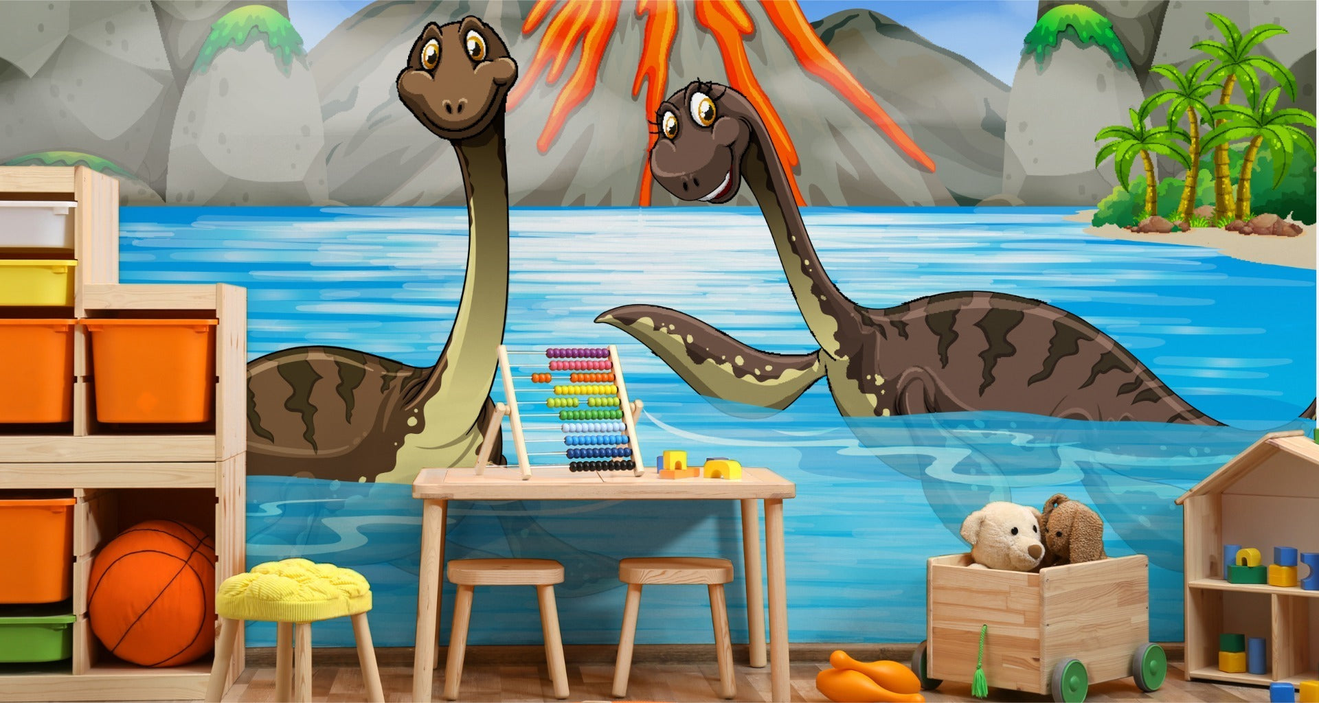 Fototapet Dinosaurer I Vannet