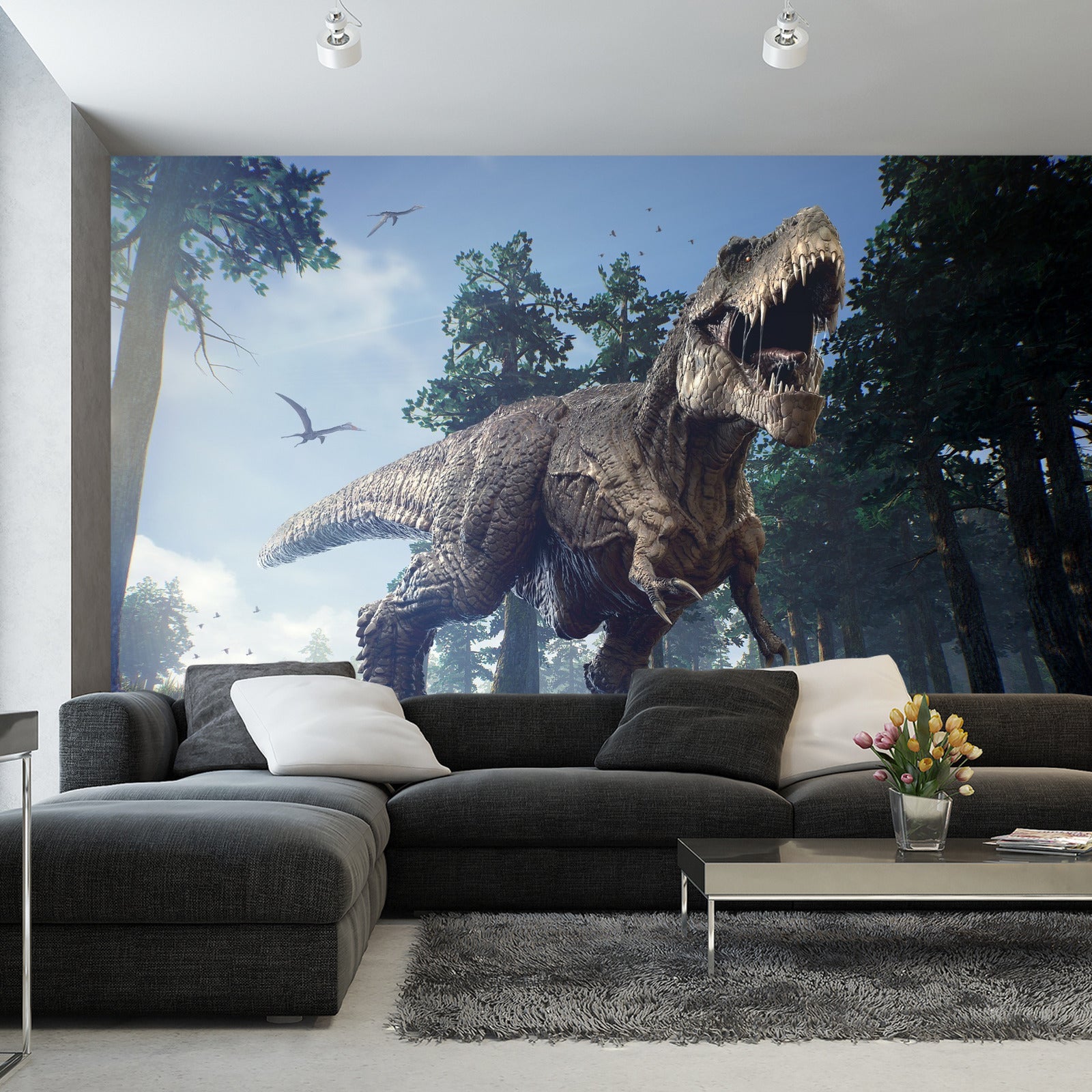 Fototapet Tyrannosaurus I Skogen