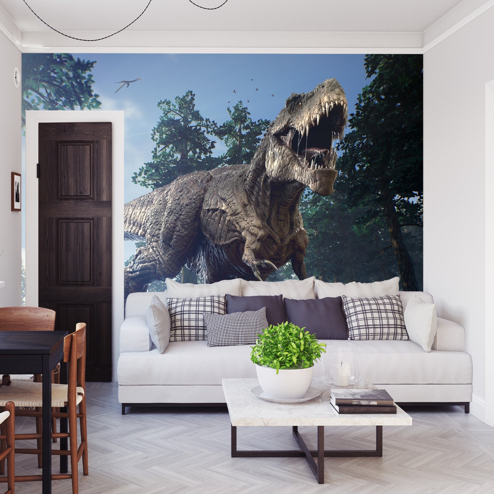 Fototapet Tyrannosaurus I Skogen