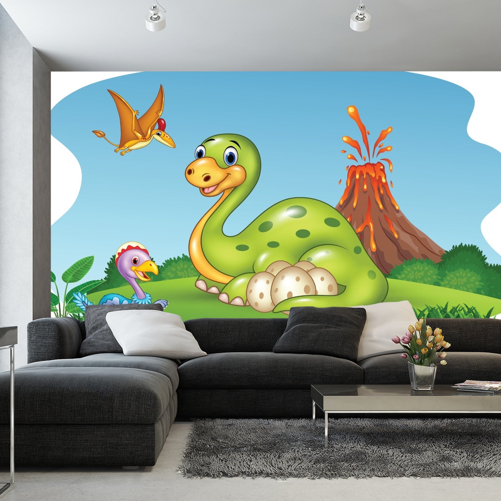 Fototapet Dinosaurer På Glade