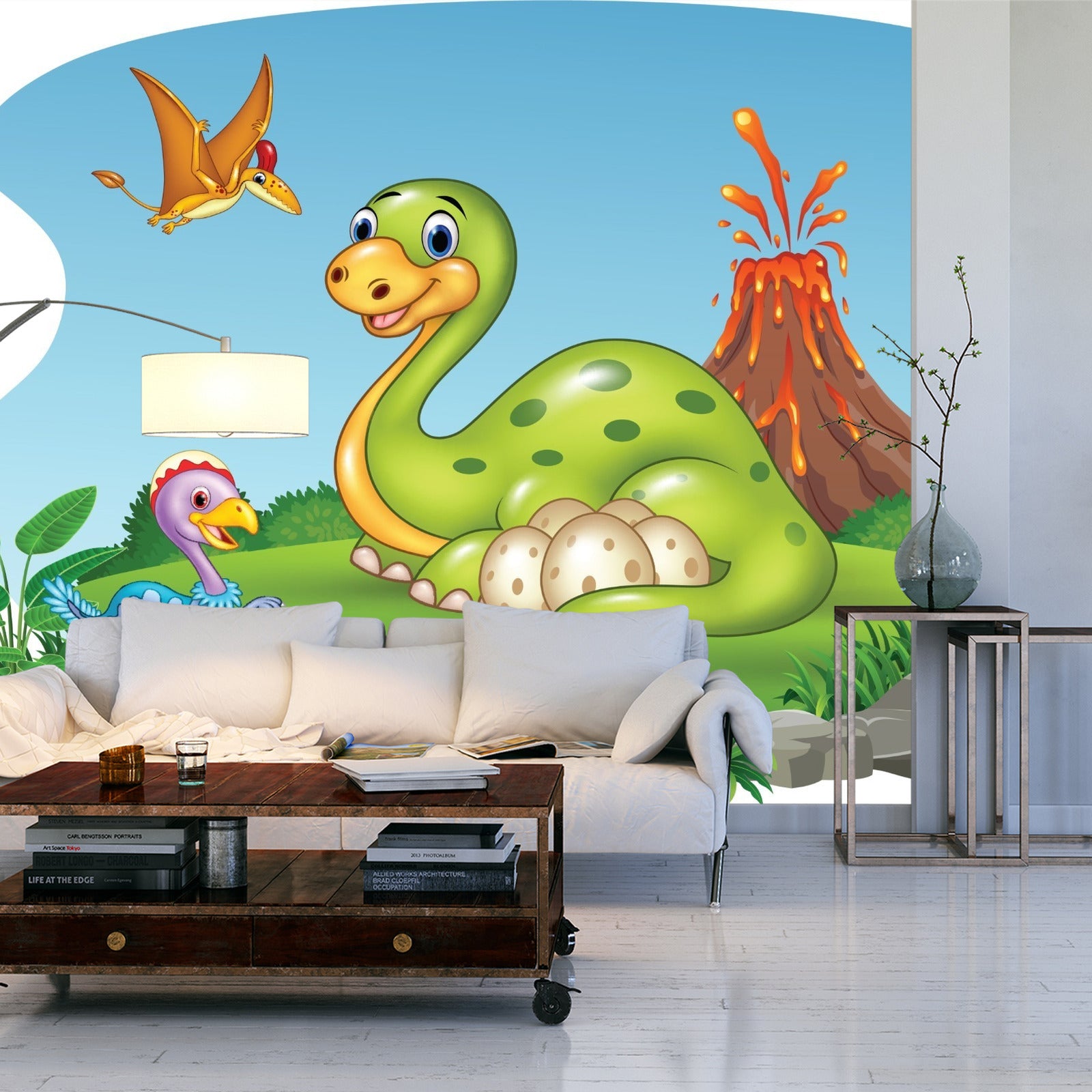 Fototapet Dinosaurer På Glade