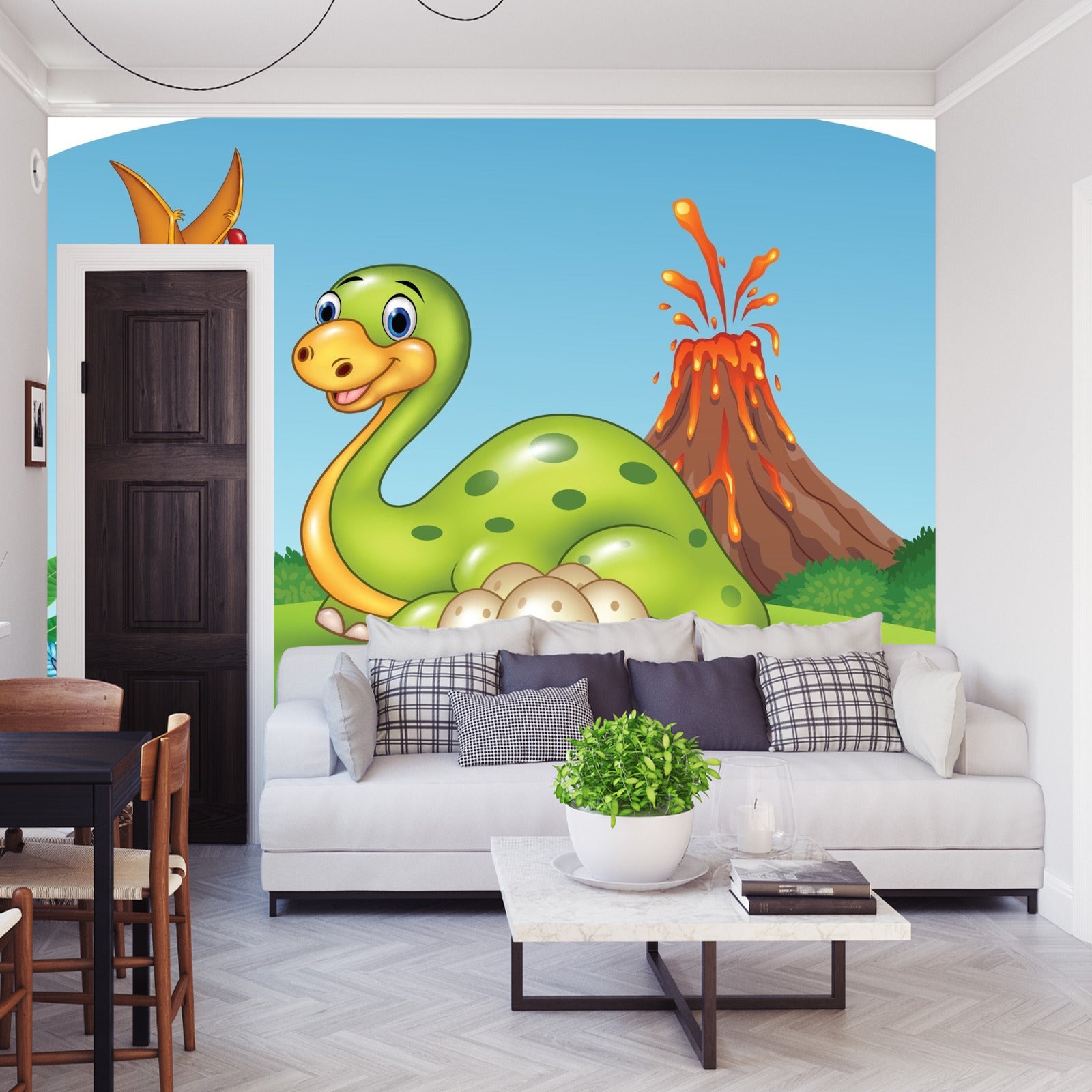 Fototapet Dinosaurer På Glade