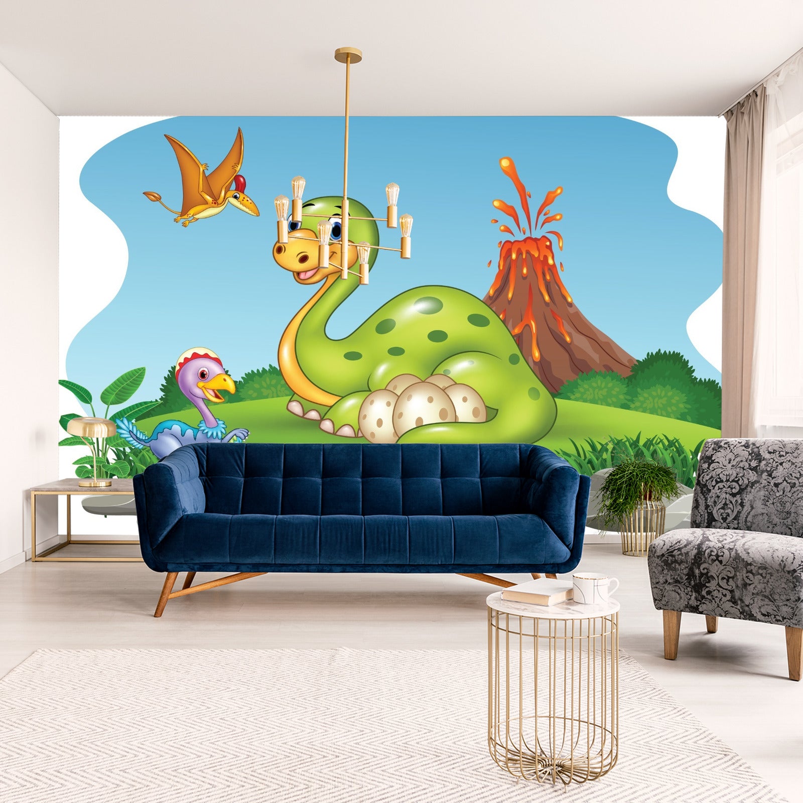 Fototapet Dinosaurer På Glade