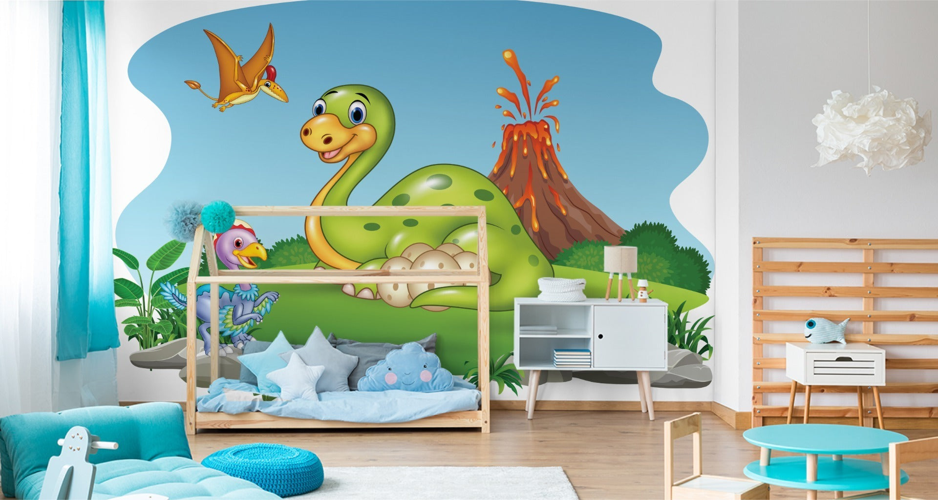 Fototapet Dinosaurer På Glade