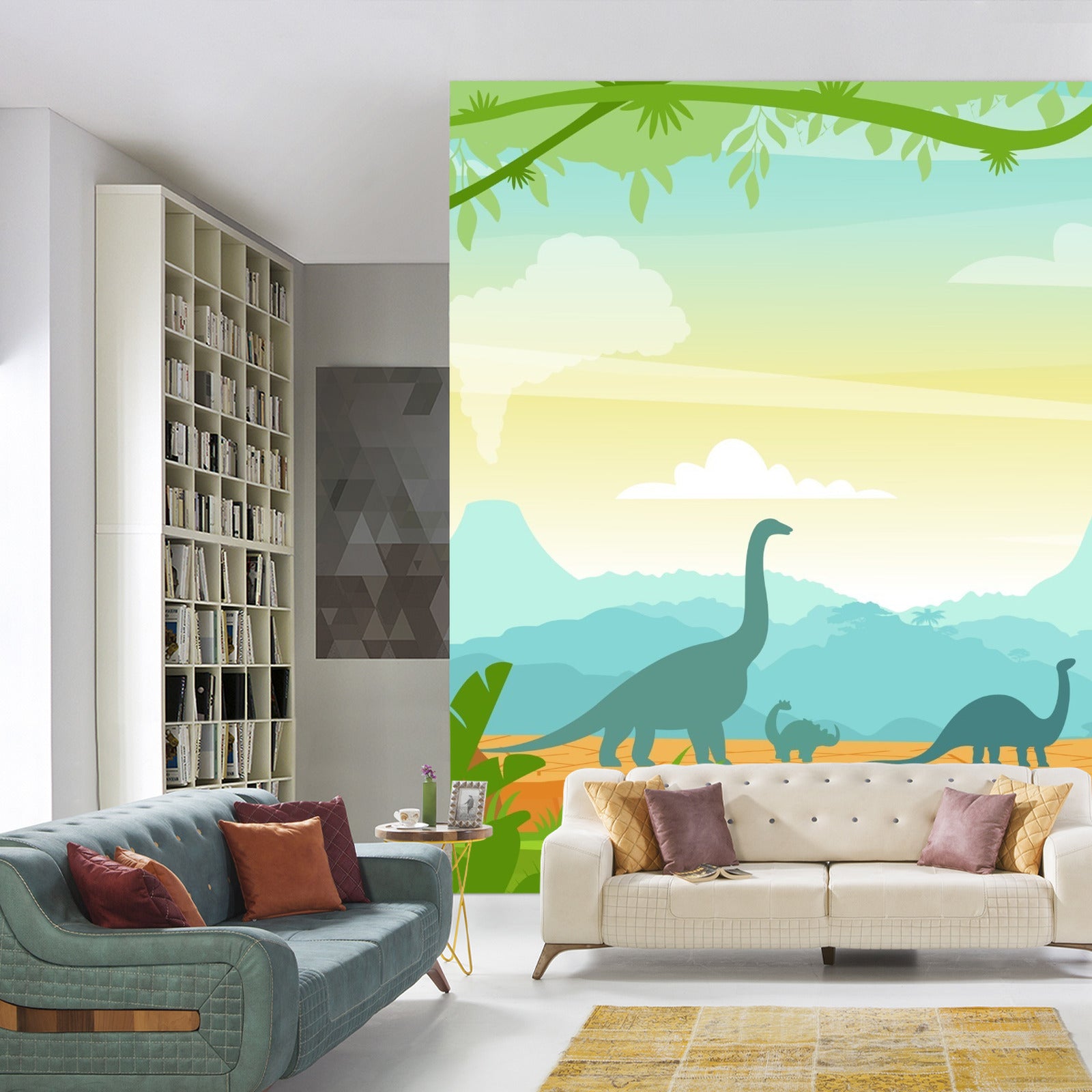 Fototapet Dinosaurer I Jungelen