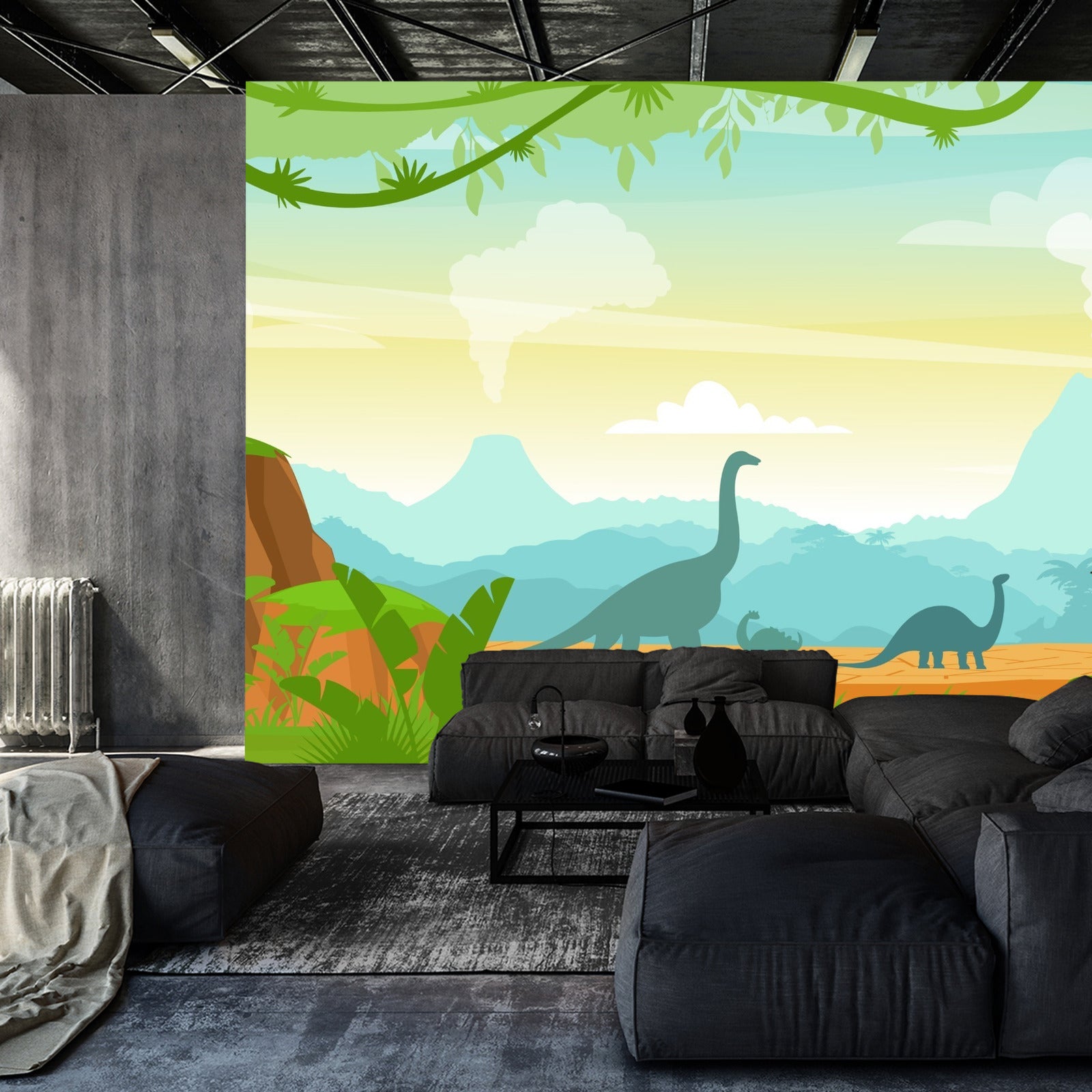 Fototapet Dinosaurer I Jungelen