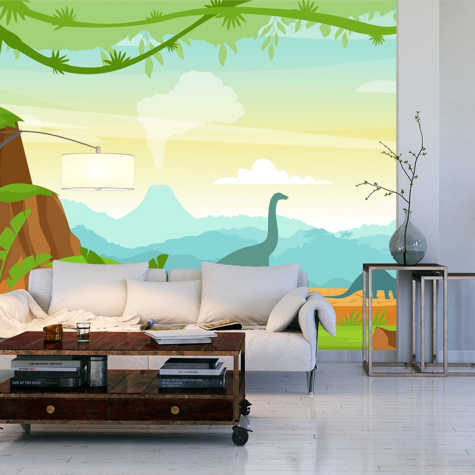 Fototapet Dinosaurer I Jungelen