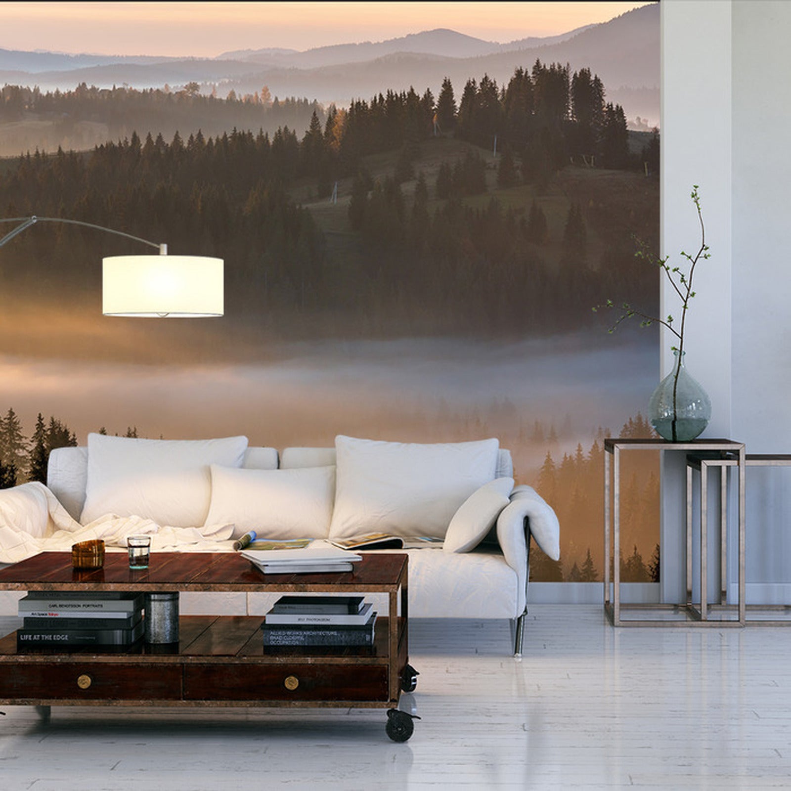 Fototapet Skog I Tåke 7