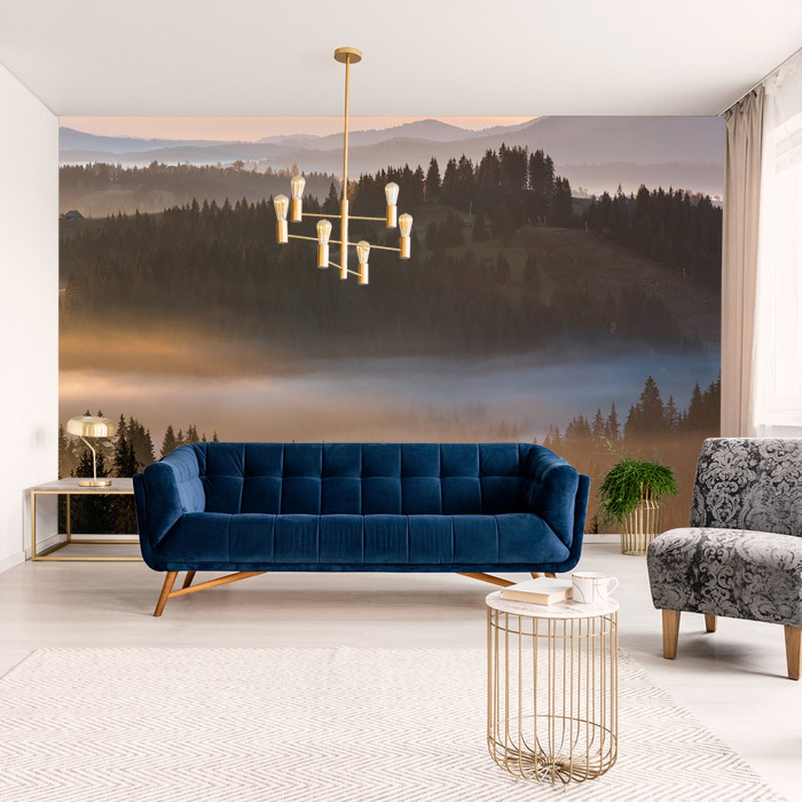 Fototapet Skog I Tåke 7