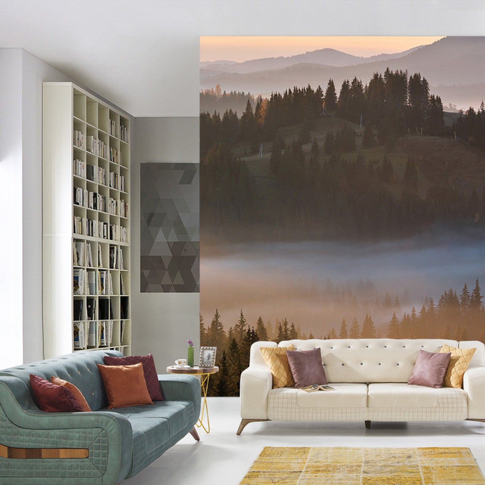 Fototapet Skog I Tåke 7