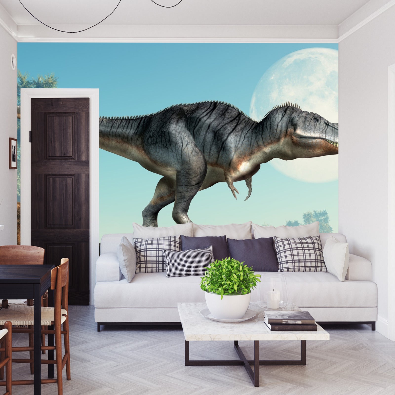 Fototapet Dinosaur On The Rocks