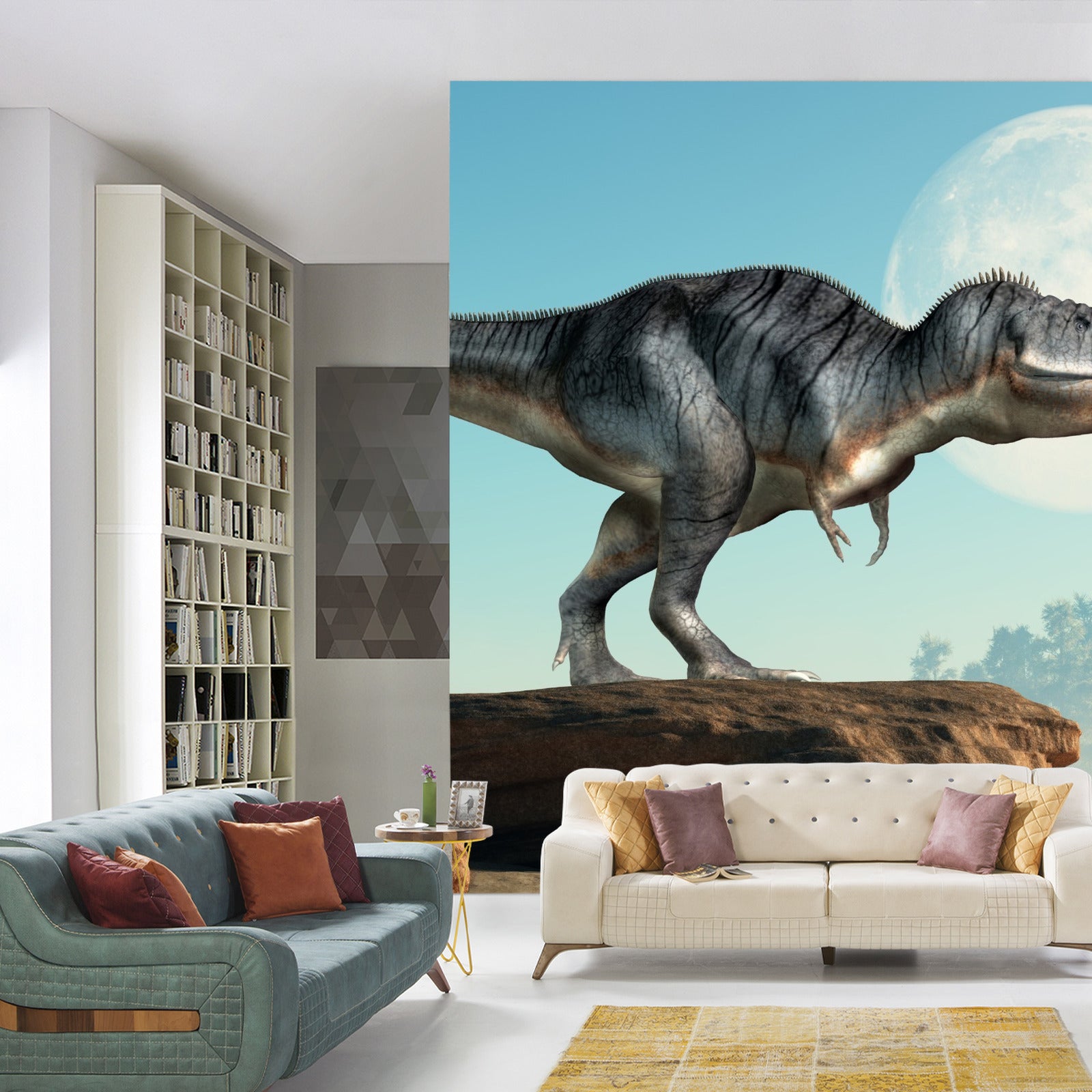 Fototapet Dinosaur On The Rocks