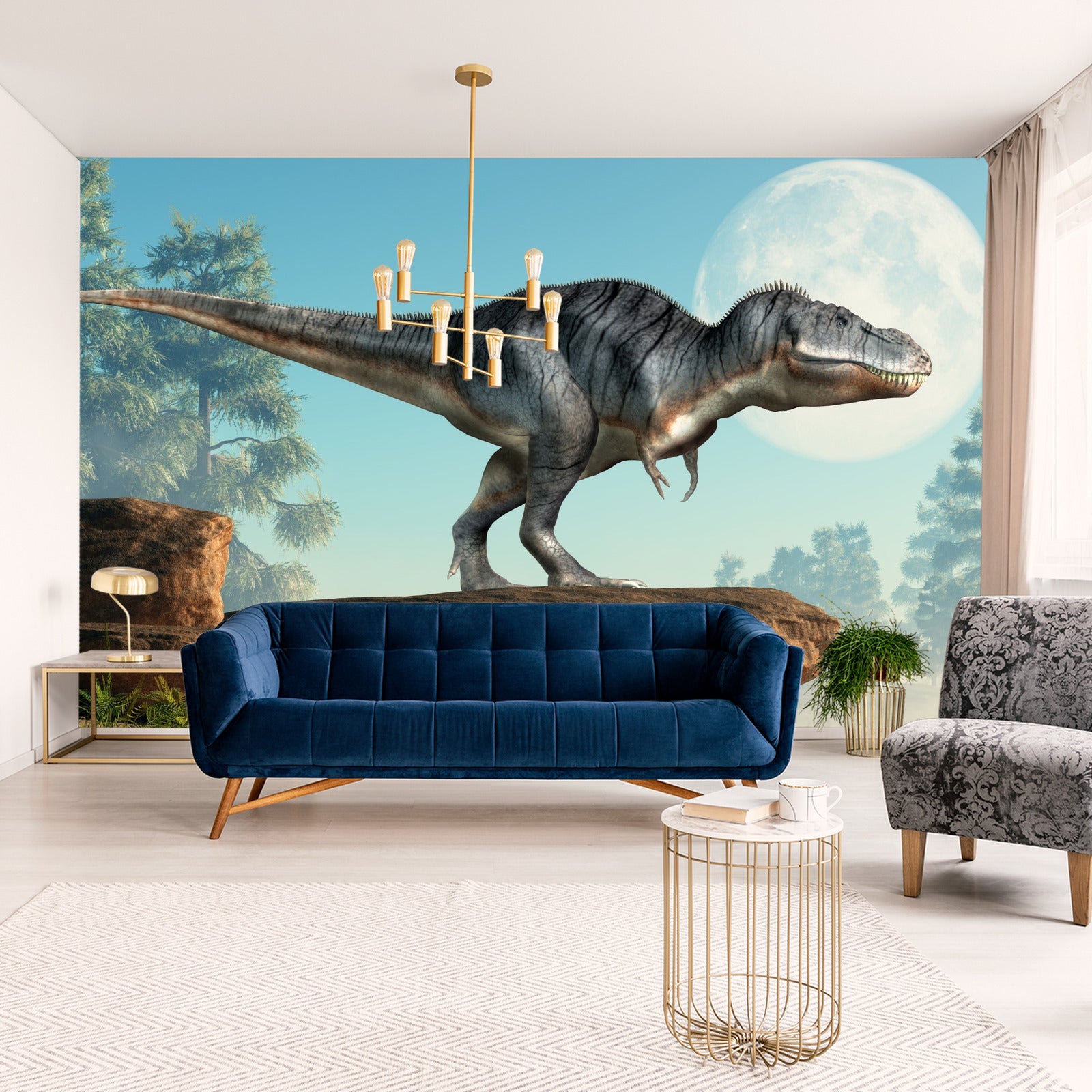 Fototapet Dinosaur On The Rocks