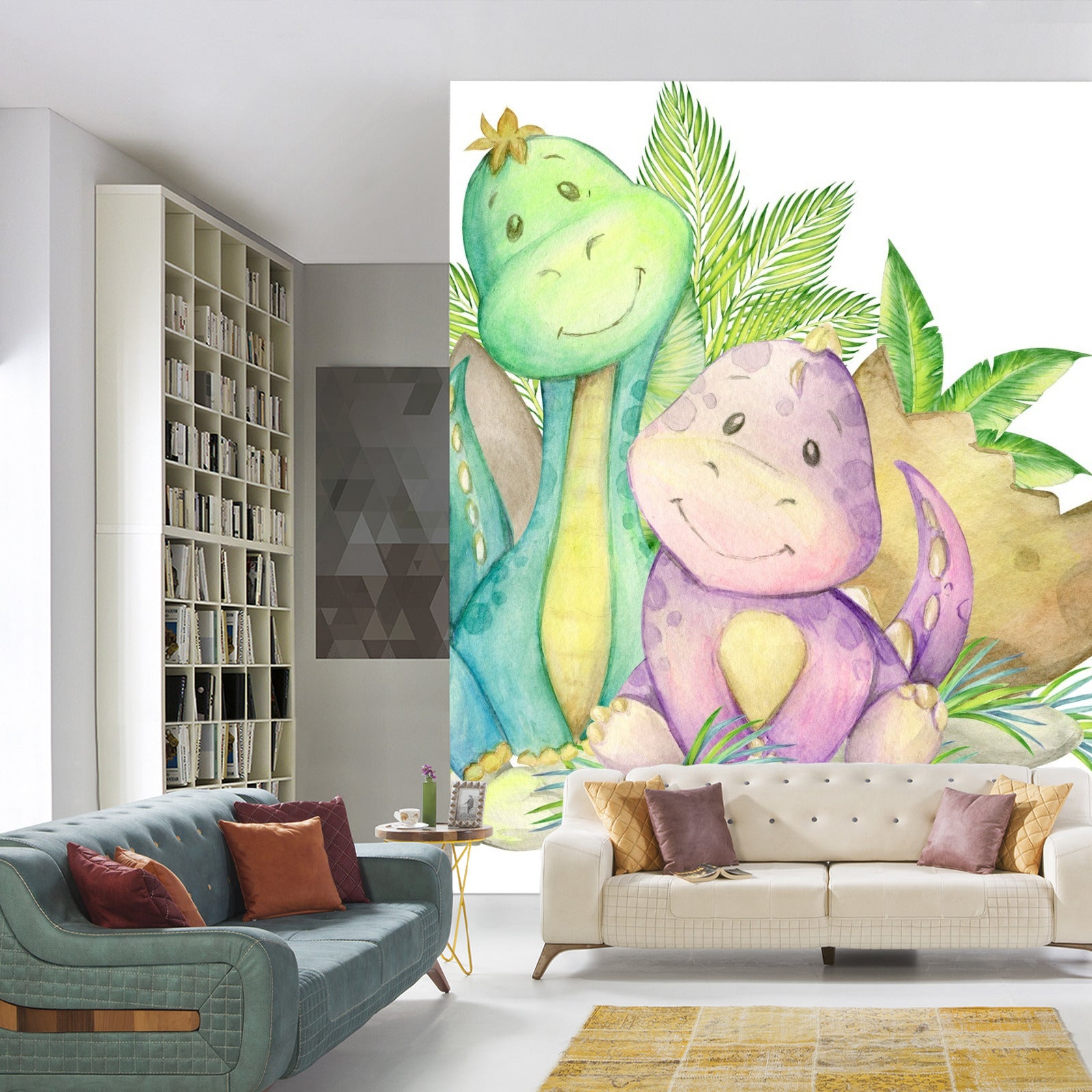 Fototapet Små Søte Dinosaurer