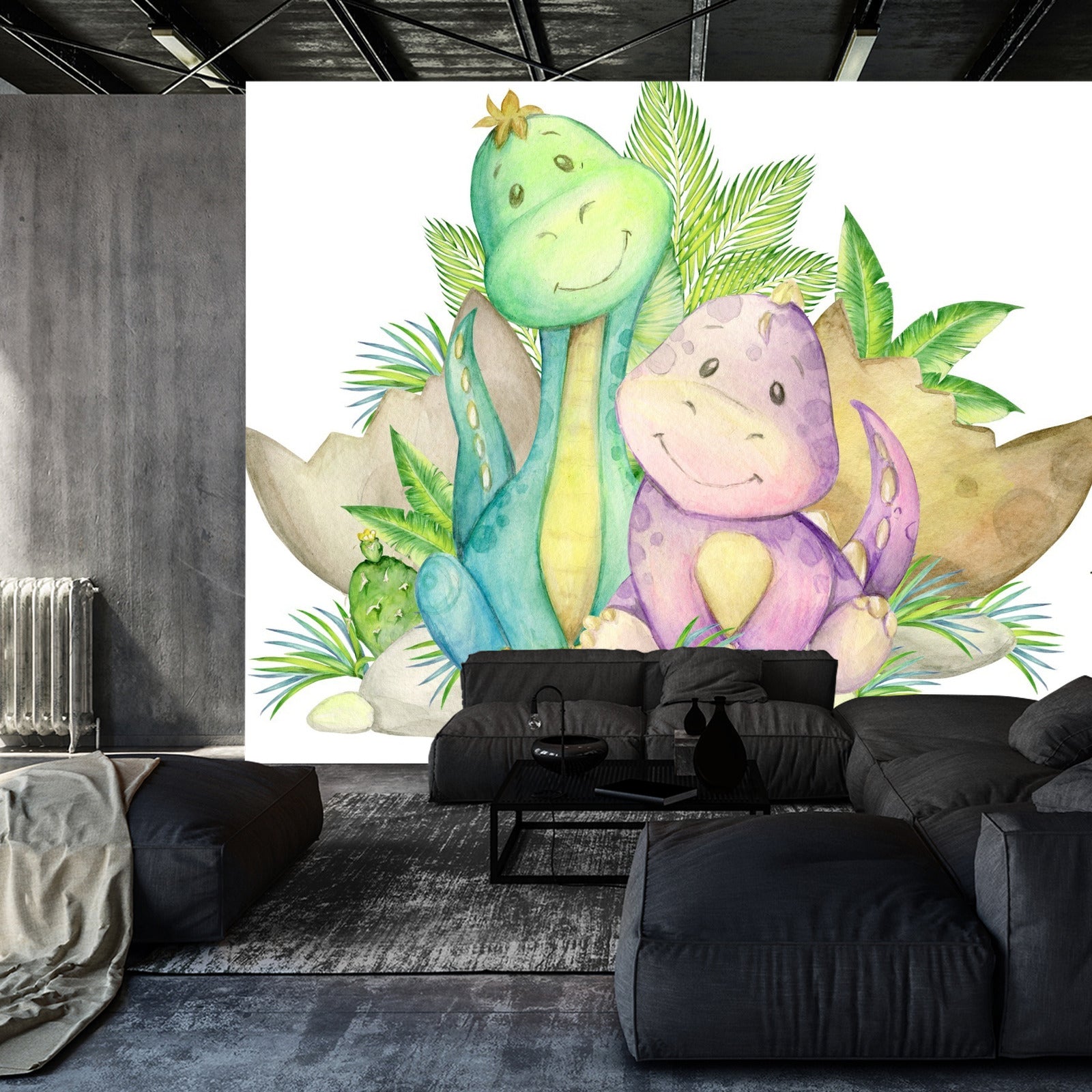 Fototapet Små Søte Dinosaurer